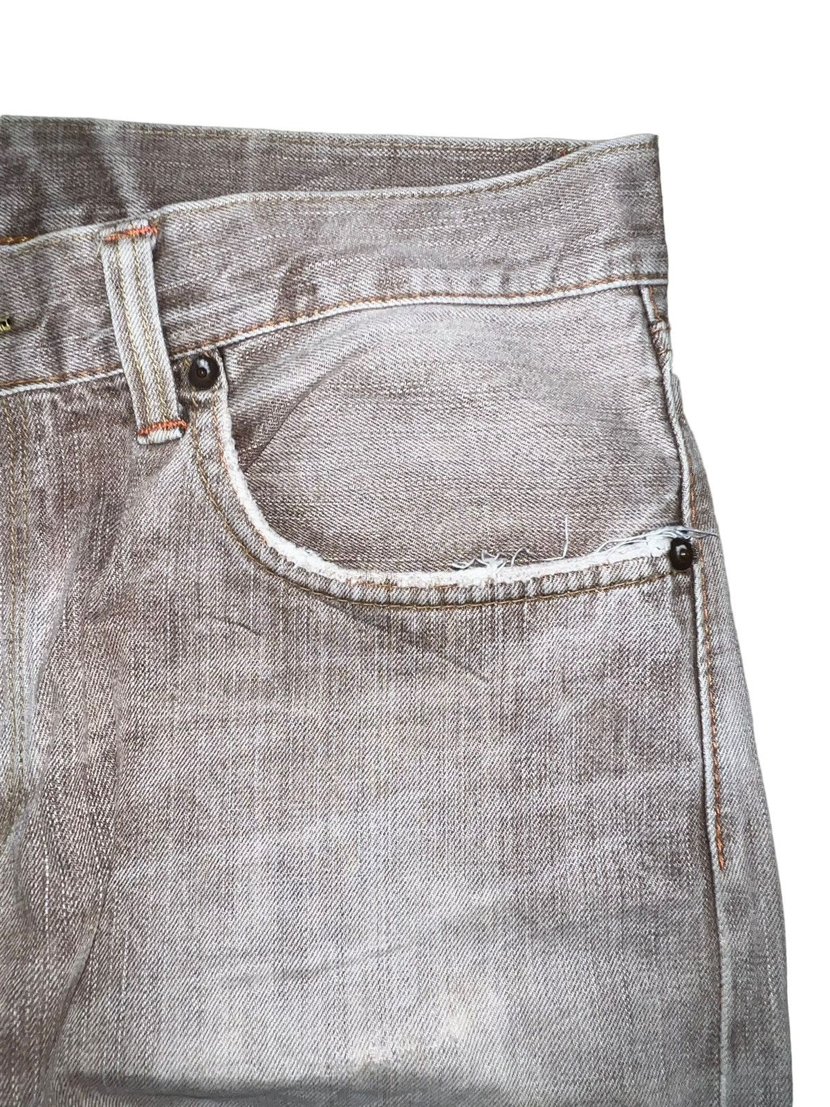 Edwin Vintage 90s Edwin 505zx Selvedge Redline Brown Jeans 36x34 Size US 36 / EU 52 - 15 Thumbnail