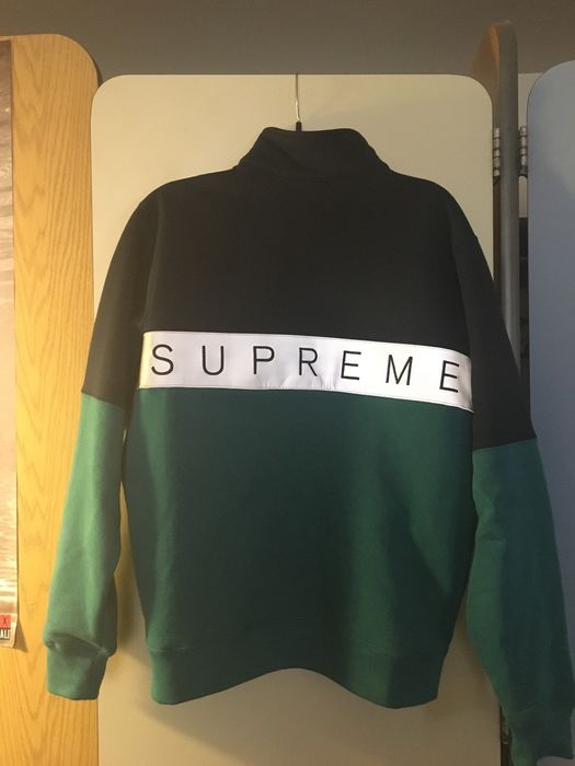 Supreme Supreme: 2-Tone 3M® Reflective Half Zip Sweat (Teal) (SIZE