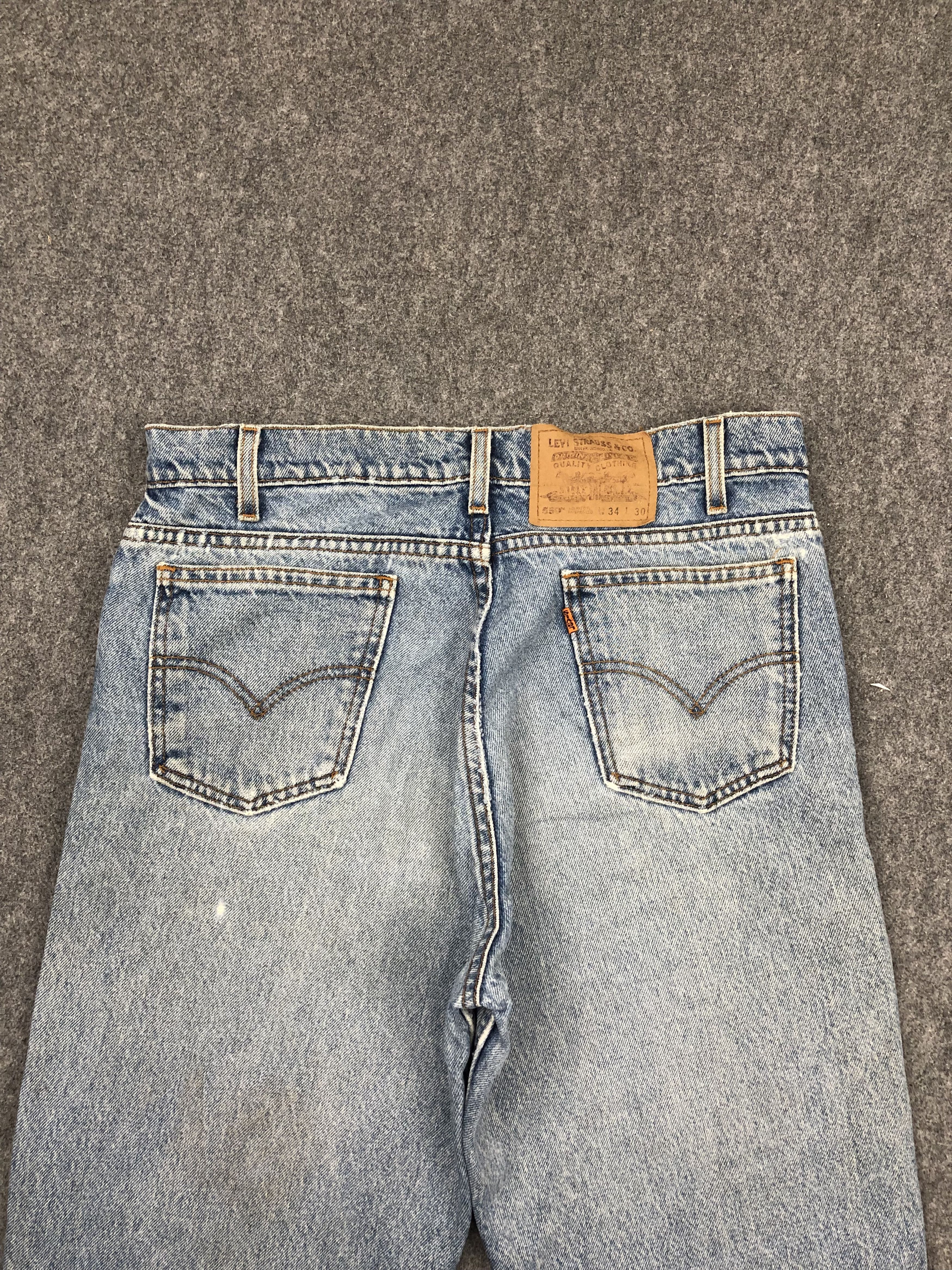 Levi's Vintage 90s Levis 550 Orange Tab Jeans DP1595 Size US 35 - 4 Thumbnail