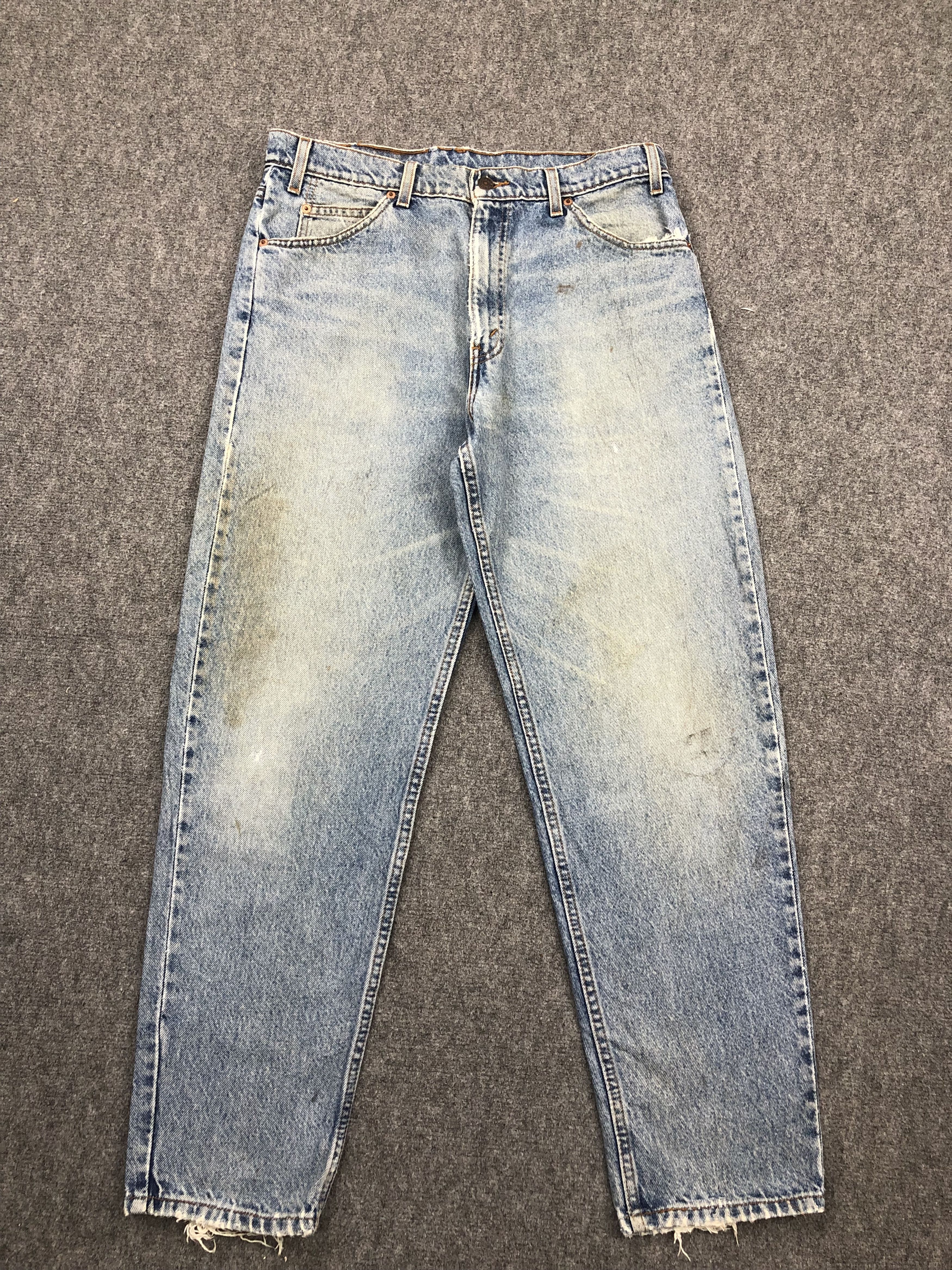 Levi's Vintage 90s Levis 550 Orange Tab Jeans DP1595 Size US 35 - 1 Thumbnail