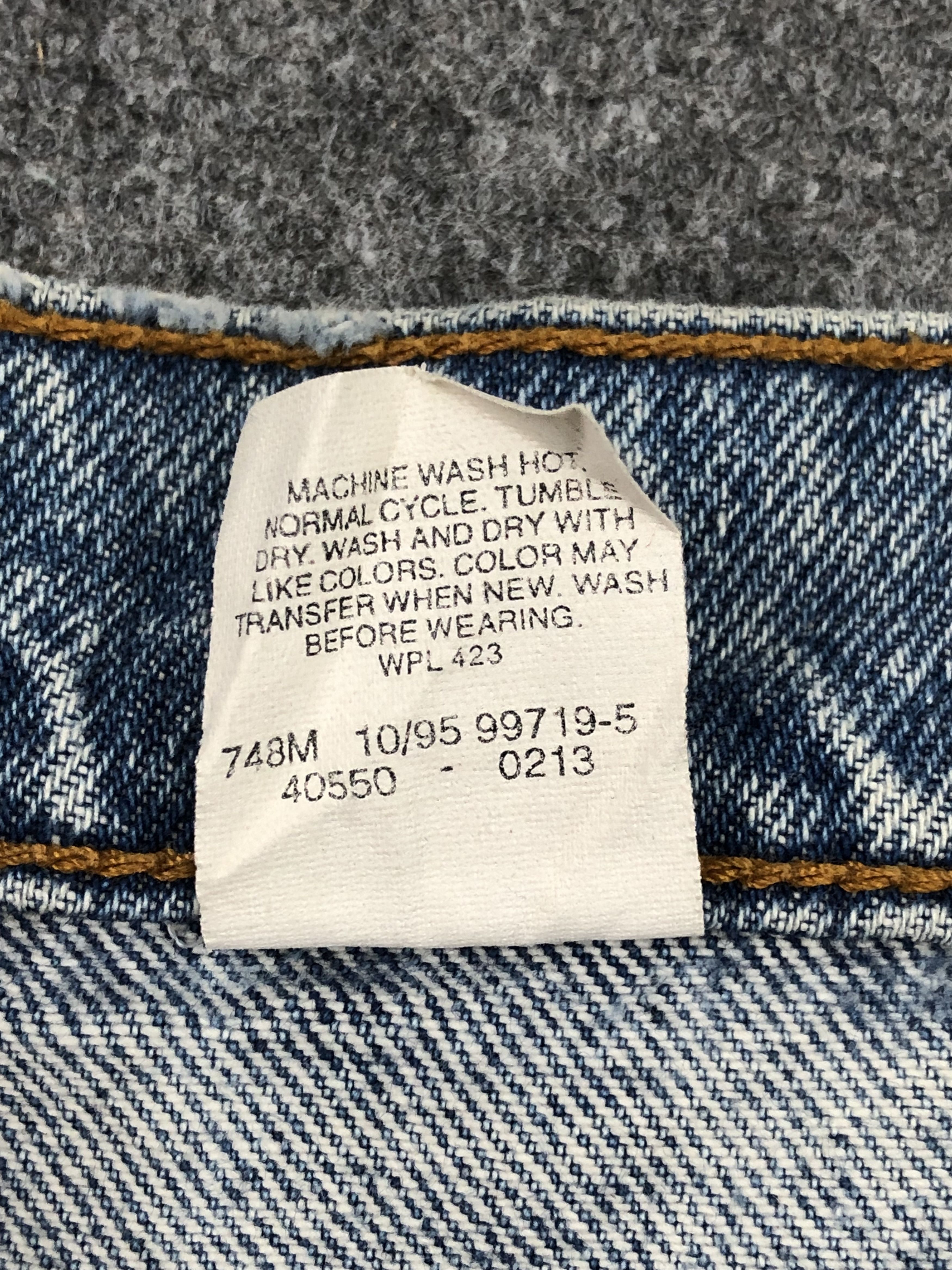 Levi's Vintage 90s Levis 550 Orange Tab Jeans DP1595 Size US 35 - 8 Thumbnail
