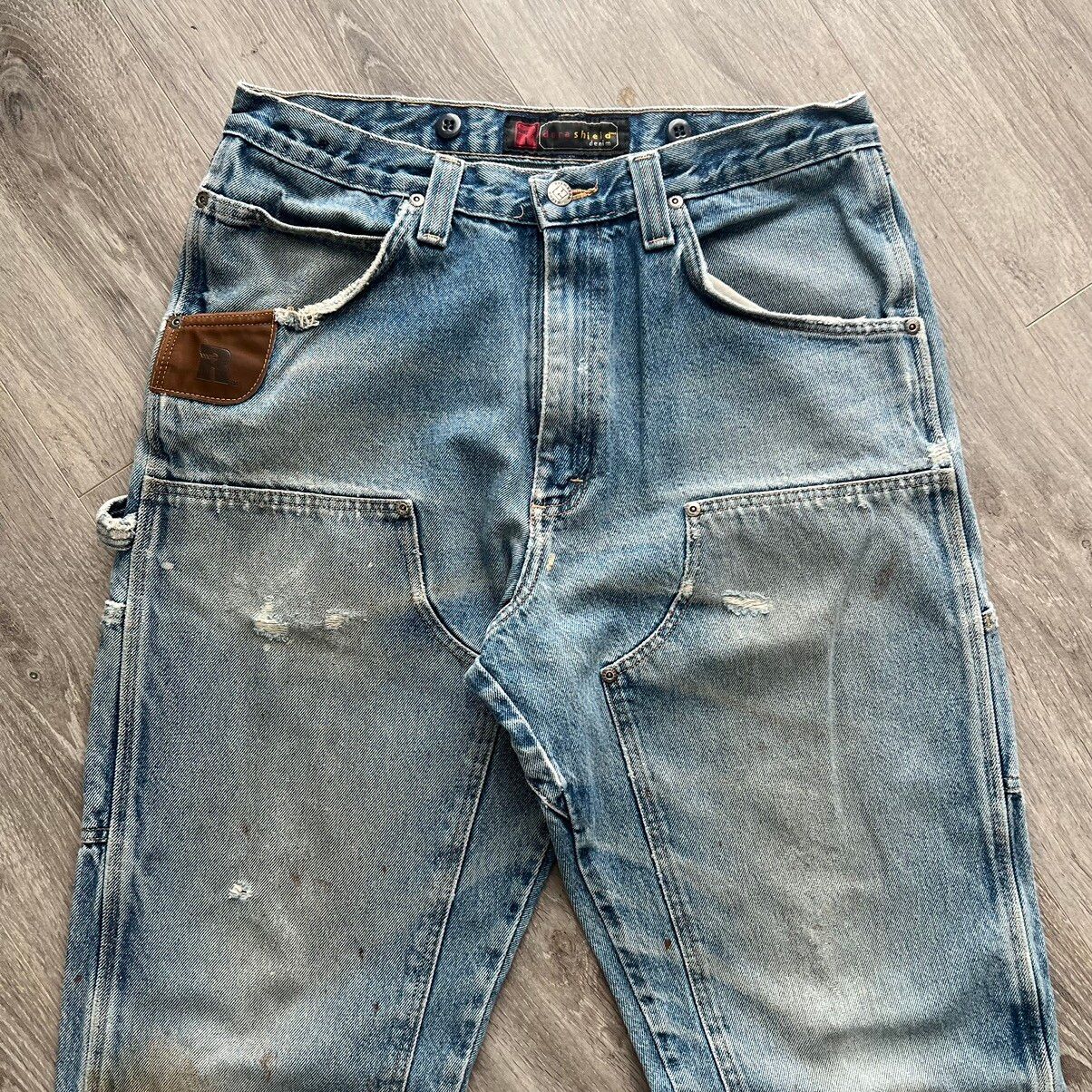 Vintage wrangler double knee denim pants workwear Size US 34 / EU 50 - 4 Thumbnail