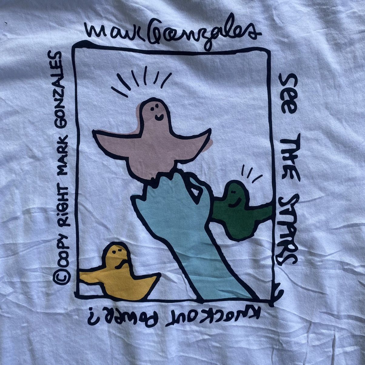 Japanese Brand Vintage Mark Gonzales Spell Out T-Shirt Size US XL / EU 56 / 4 - 10 Thumbnail