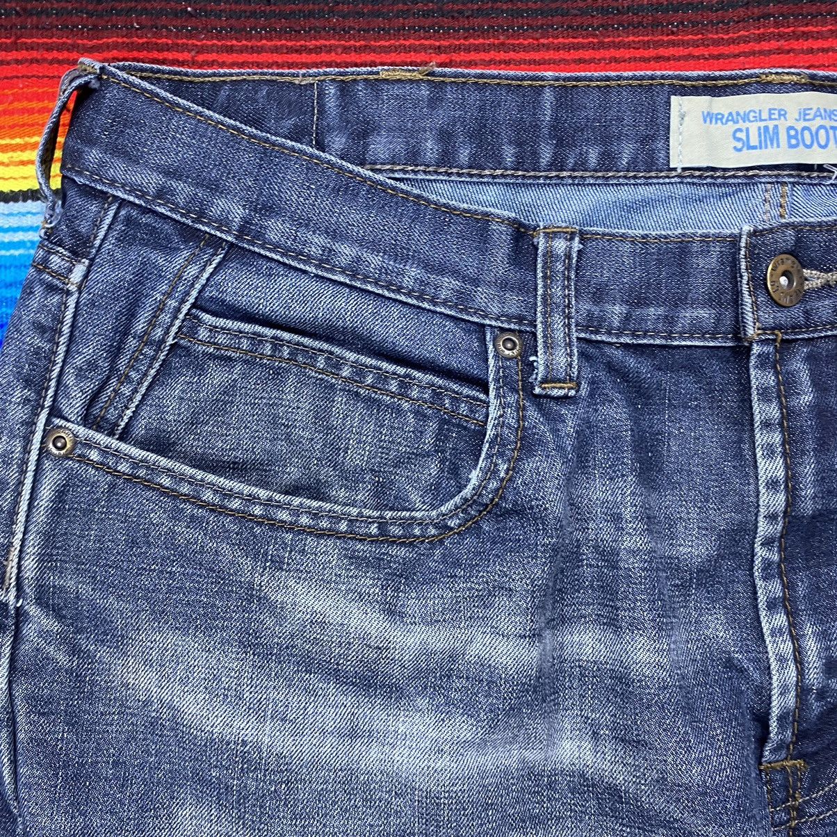 Vintage Vintage Wrangler Slim Boot Denim Size US 37 - 4 Thumbnail