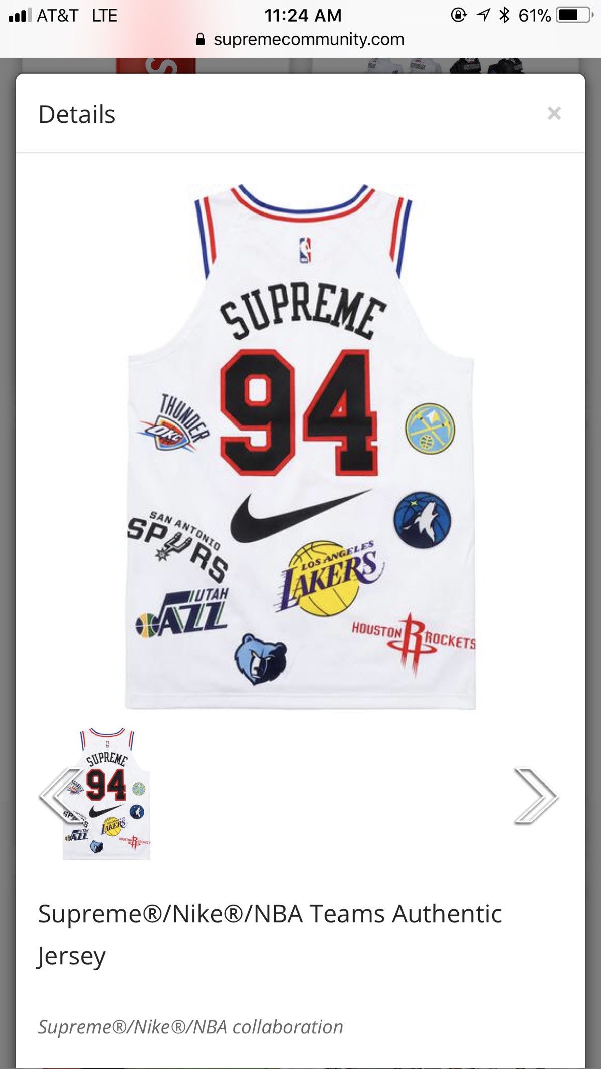 Nike supreme basketball jersey deals