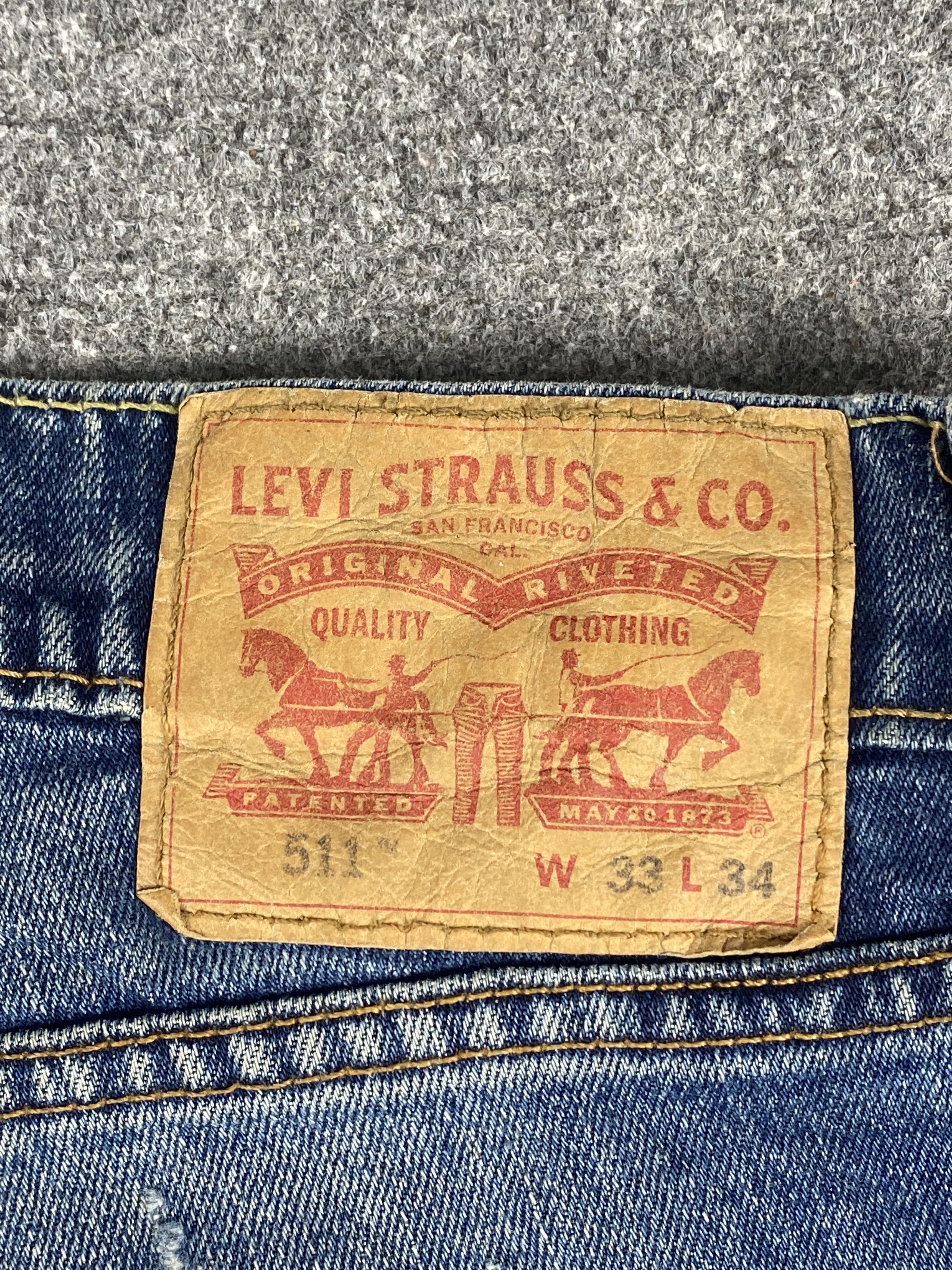 Levi's Vintage Levis 511 Faded Blue Jeans 33x33 S0003 Size US 33 - 5 Thumbnail