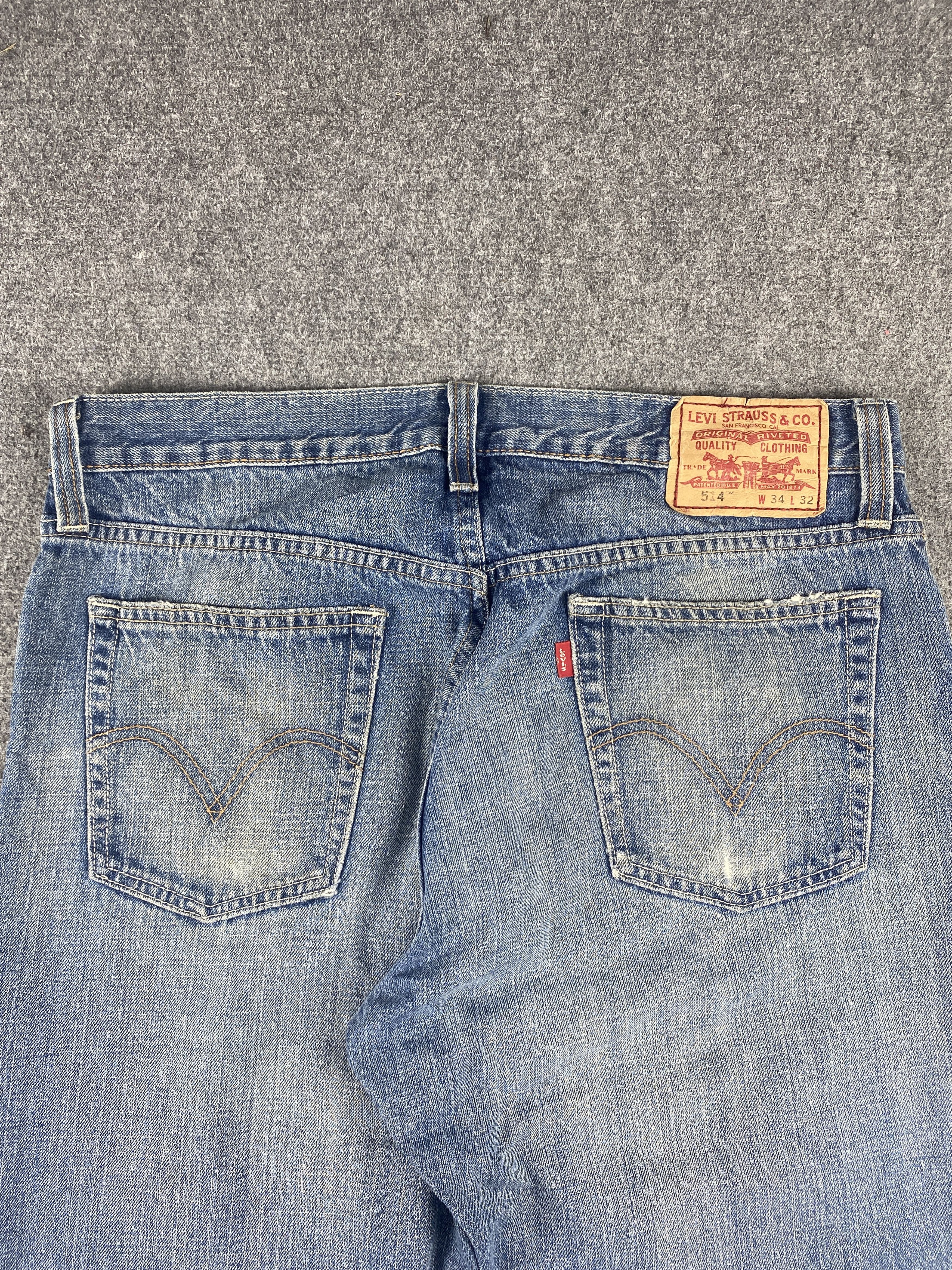 Levi's Vintage Levis 514 Faded Blue Jeans 34x33 S0006 Size US 34 / EU 50 - 4 Thumbnail