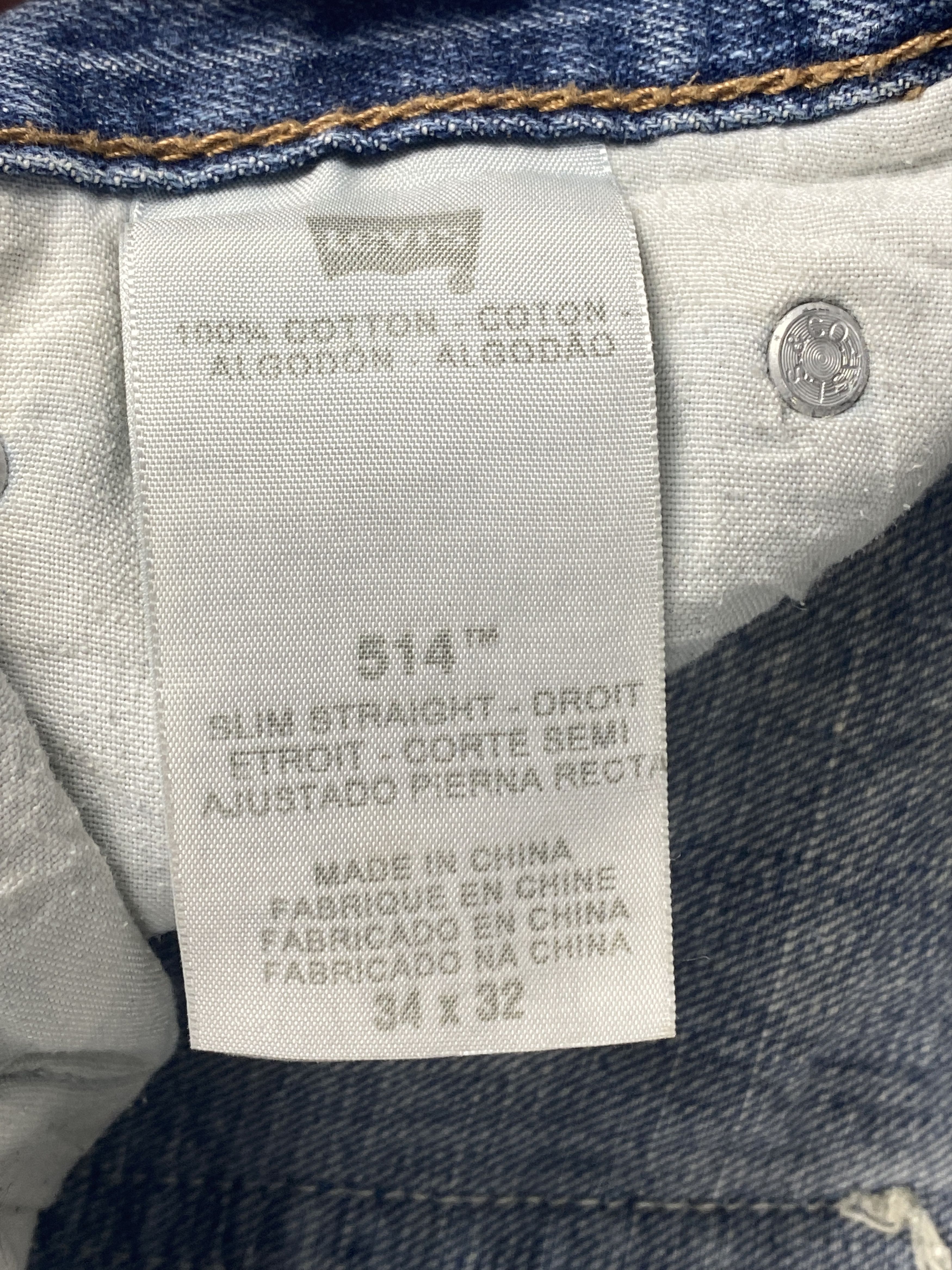 Levi's Vintage Levis 514 Faded Blue Jeans 34x33 S0006 Size US 34 / EU 50 - 6 Thumbnail