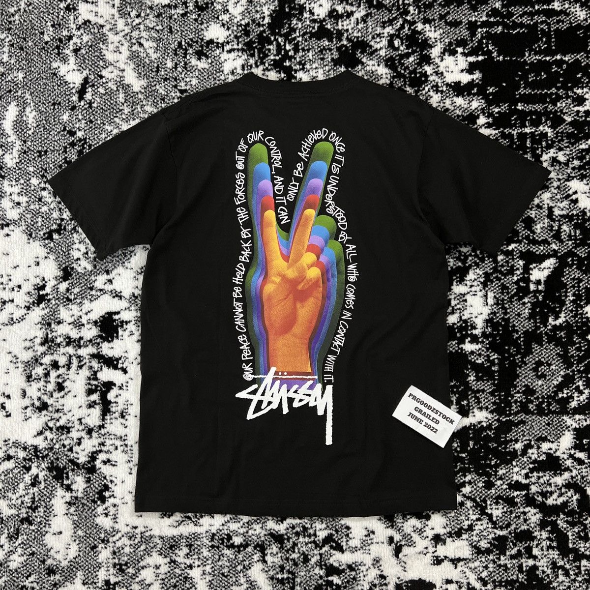 Streetwear × Stussy Stussy Peace Sign Tee | Grailed