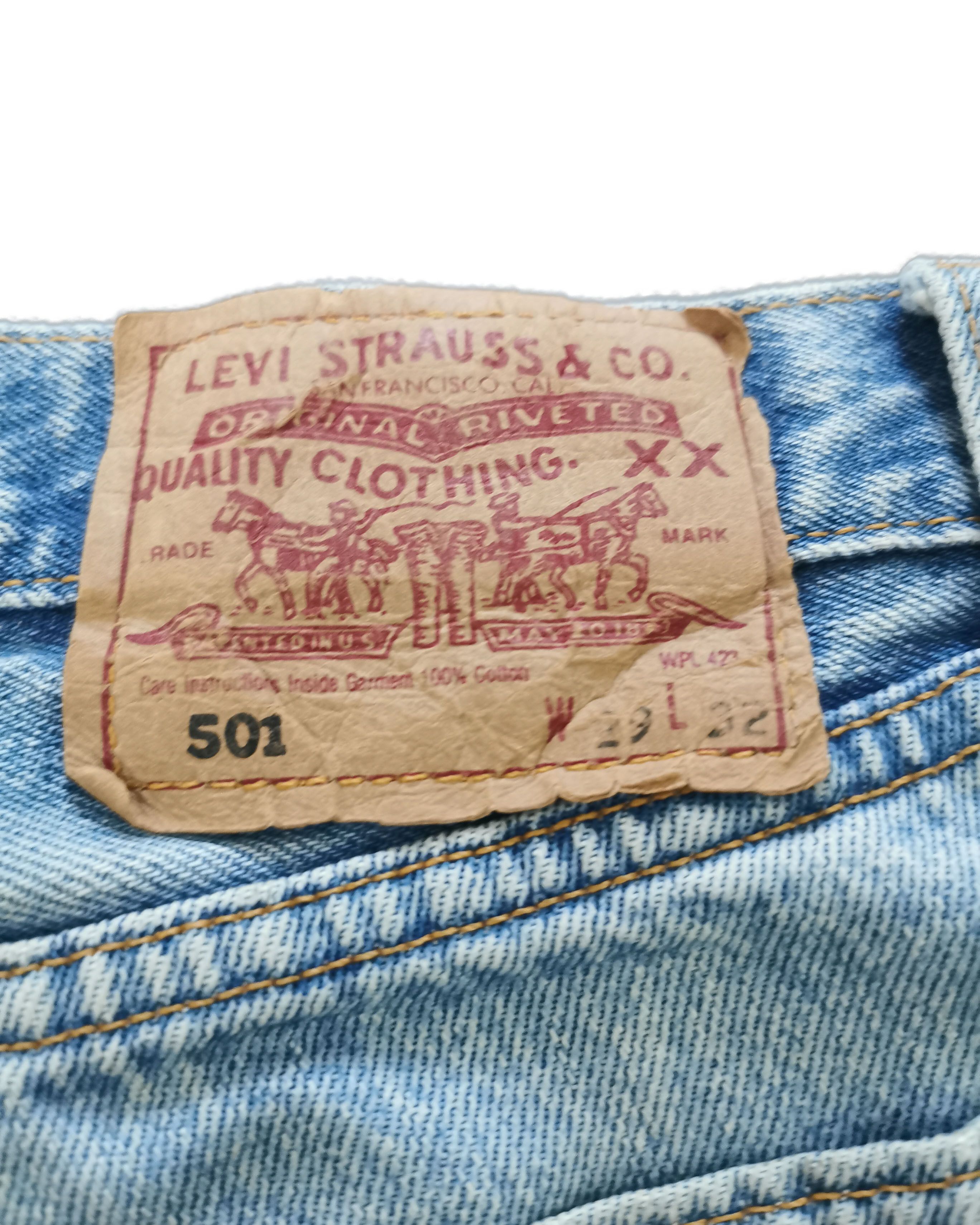 Vintage Levis 501 x Mickey Mouse Custom Denim Distressed