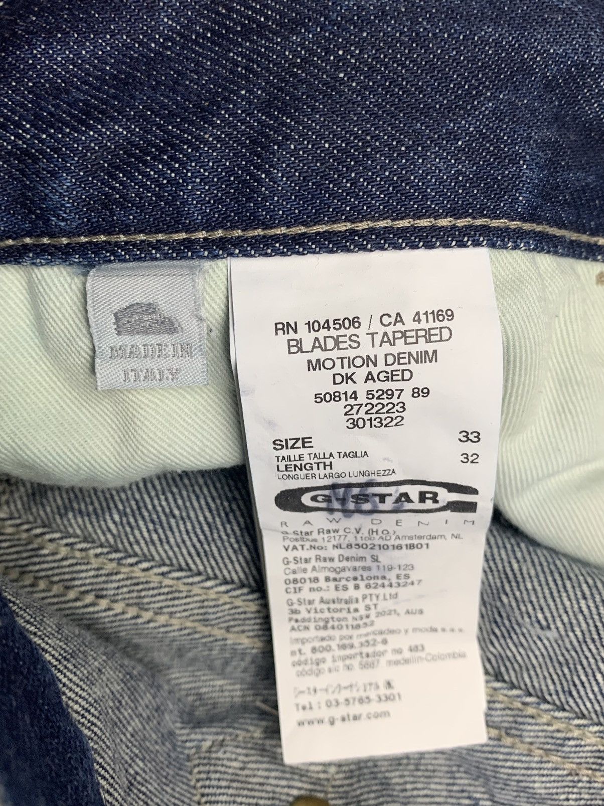 G-Star G-Star Raw Distressed Denim Jeans Luxury Style Jeans 33/32 Size US 33 - 16 Thumbnail