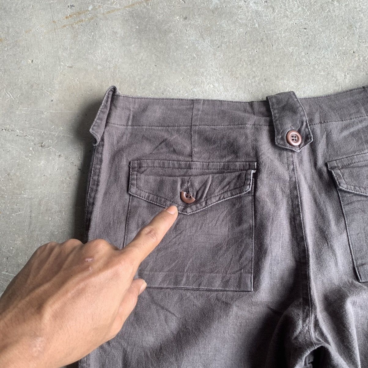 iO Japanese Vintage Blank Nice Design Faded Cargo Pants Size US 29 - 11 Thumbnail