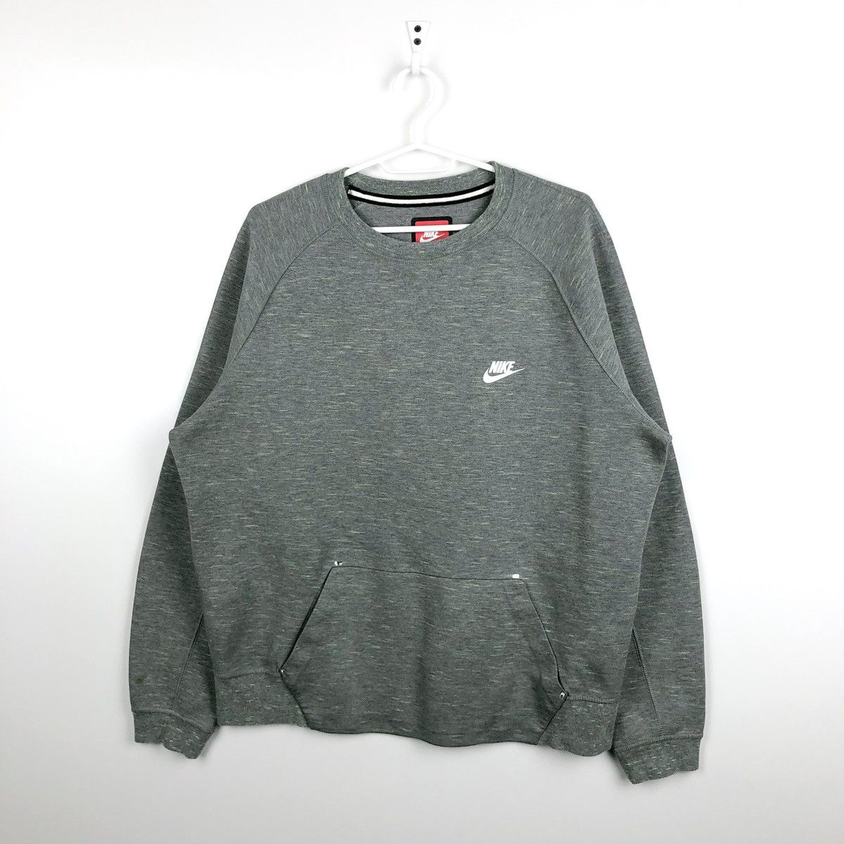 Nike × Vintage Nike Tech Fleece gray sweatshirt mens L Size US L / EU 52-54 / 3 - 1 Thumbnail