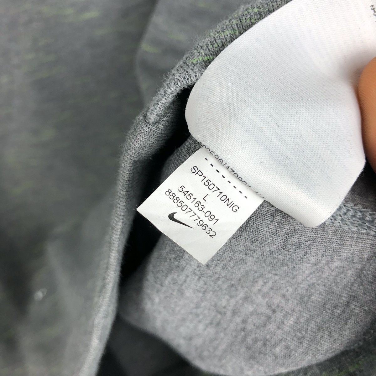 Nike × Vintage Nike Tech Fleece gray sweatshirt mens L Size US L / EU 52-54 / 3 - 7 Thumbnail