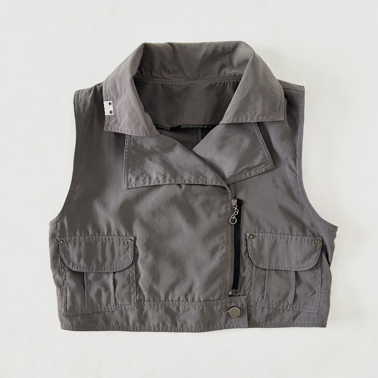 image of Cop Copine Vintage Y2K Vintage Vest in Grey, Women's (Size Small)