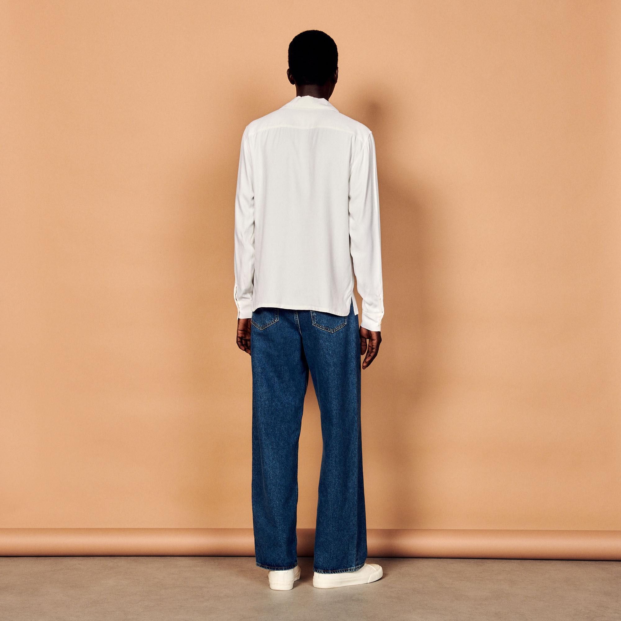 Sandro Sandro Floaty Viscose Shirt Cuban Camp Collar White Size US S / EU 44-46 / 1 - 4 Thumbnail