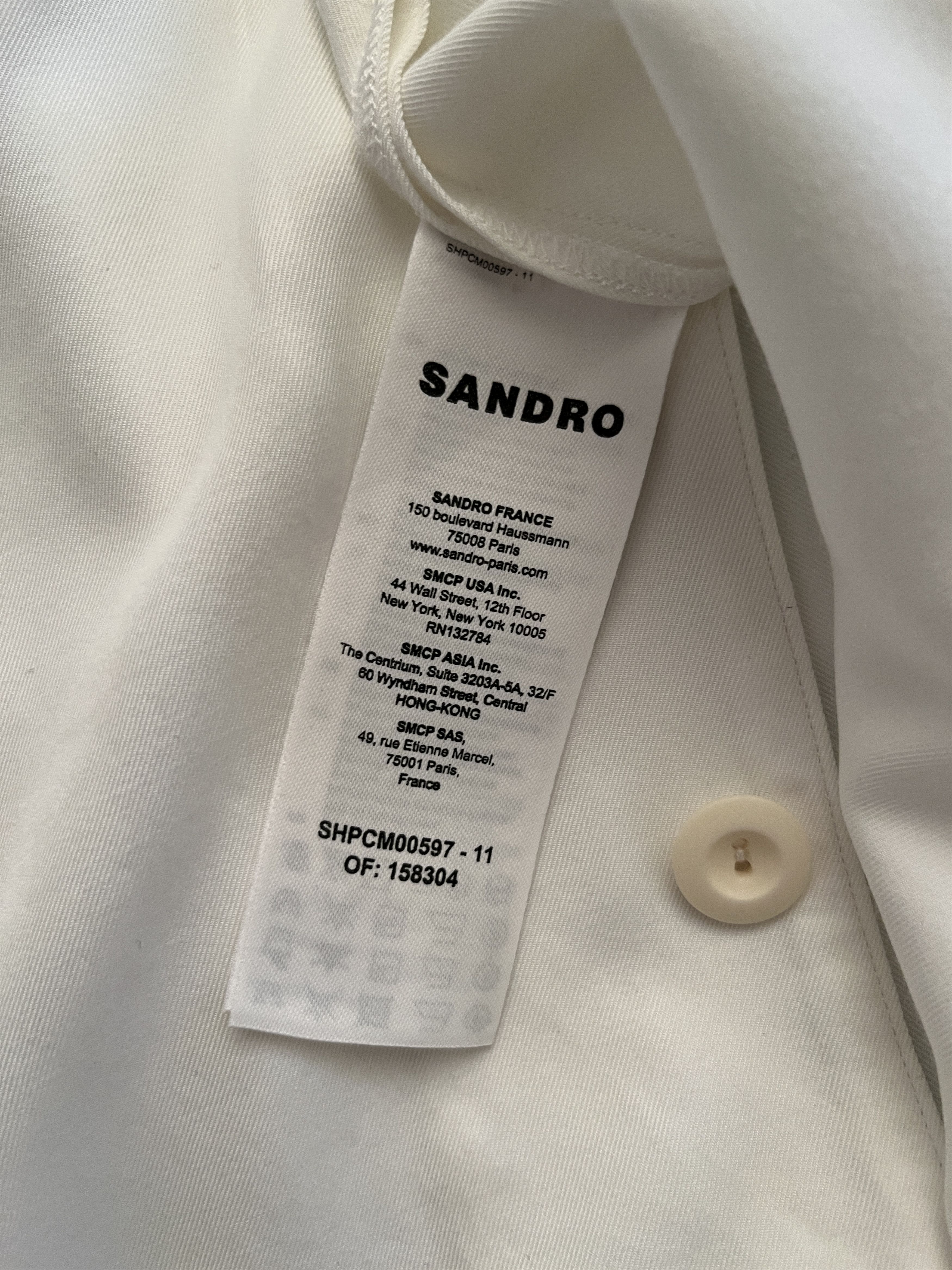 Sandro Sandro Floaty Viscose Shirt Cuban Camp Collar White Size US S / EU 44-46 / 1 - 11 Thumbnail