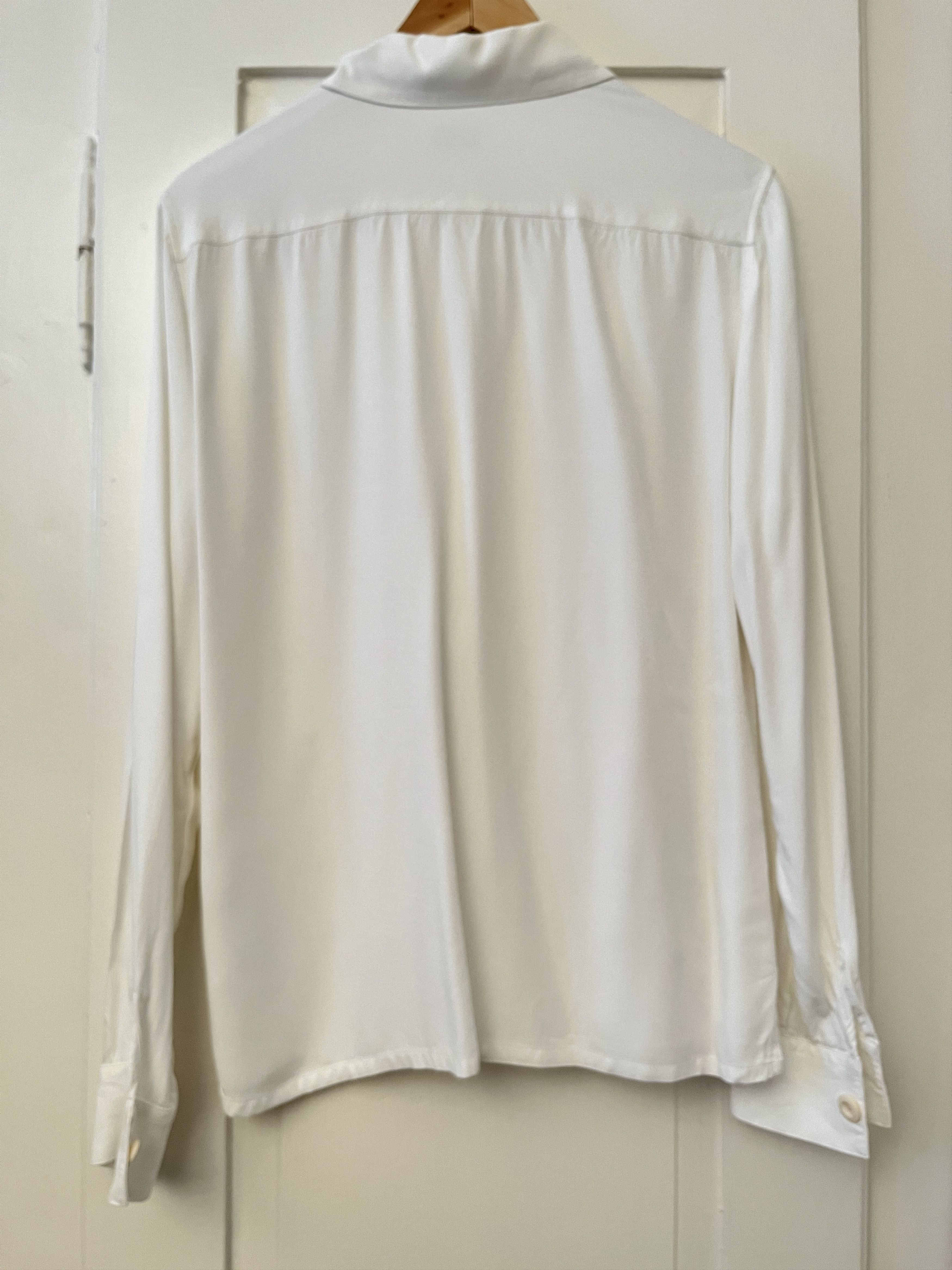 Sandro Sandro Floaty Viscose Shirt Cuban Camp Collar White Size US S / EU 44-46 / 1 - 10 Thumbnail