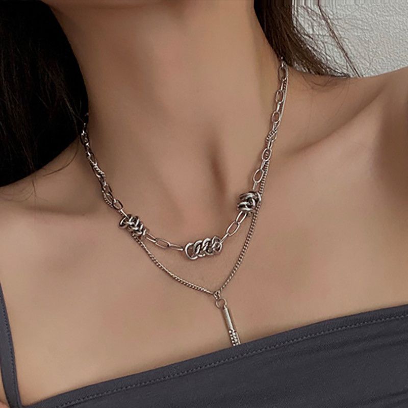Jewelry Double Layered Chain Necklace Size ONE SIZE - 3 Thumbnail