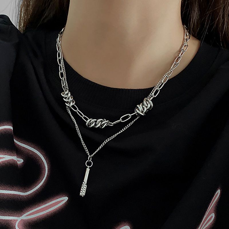 Jewelry Double Layered Chain Necklace Size ONE SIZE - 2 Thumbnail