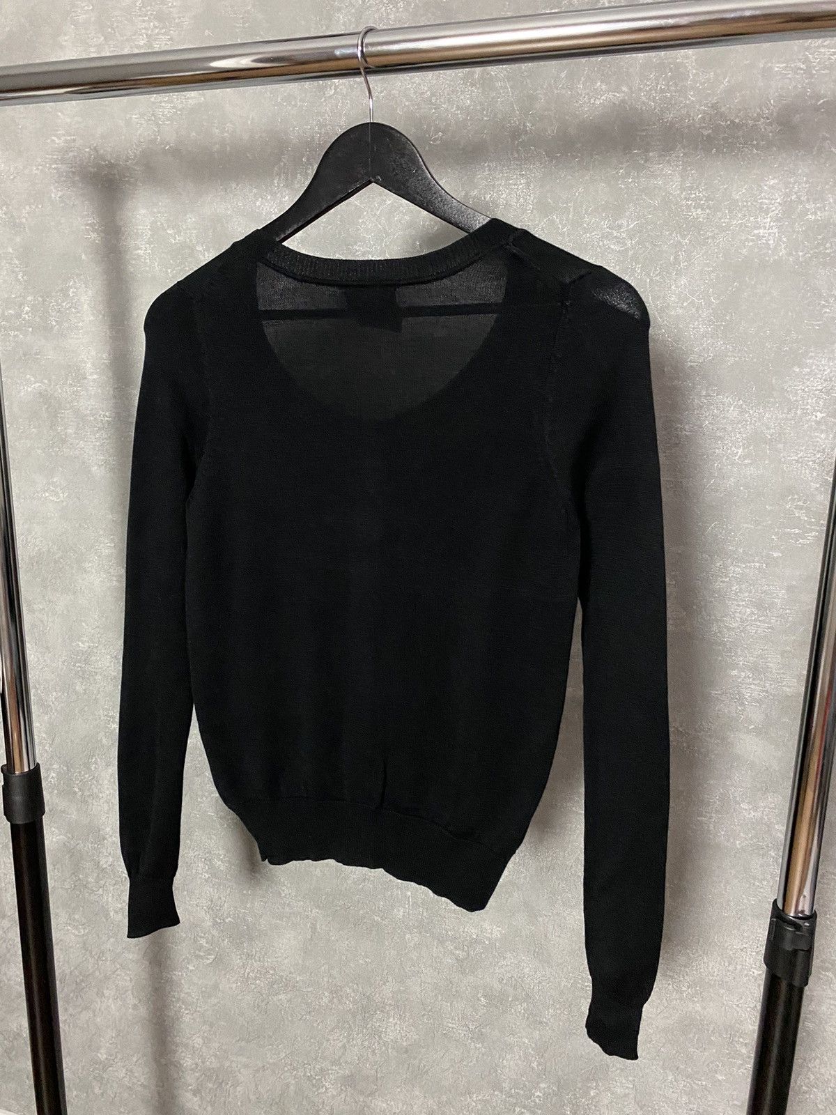 Kenzo × Vintage Kenzo Jeans Black Cotton Sequins Floral Boat Neck Cardigan Size S / US 4 / IT 40 - 6 Thumbnail