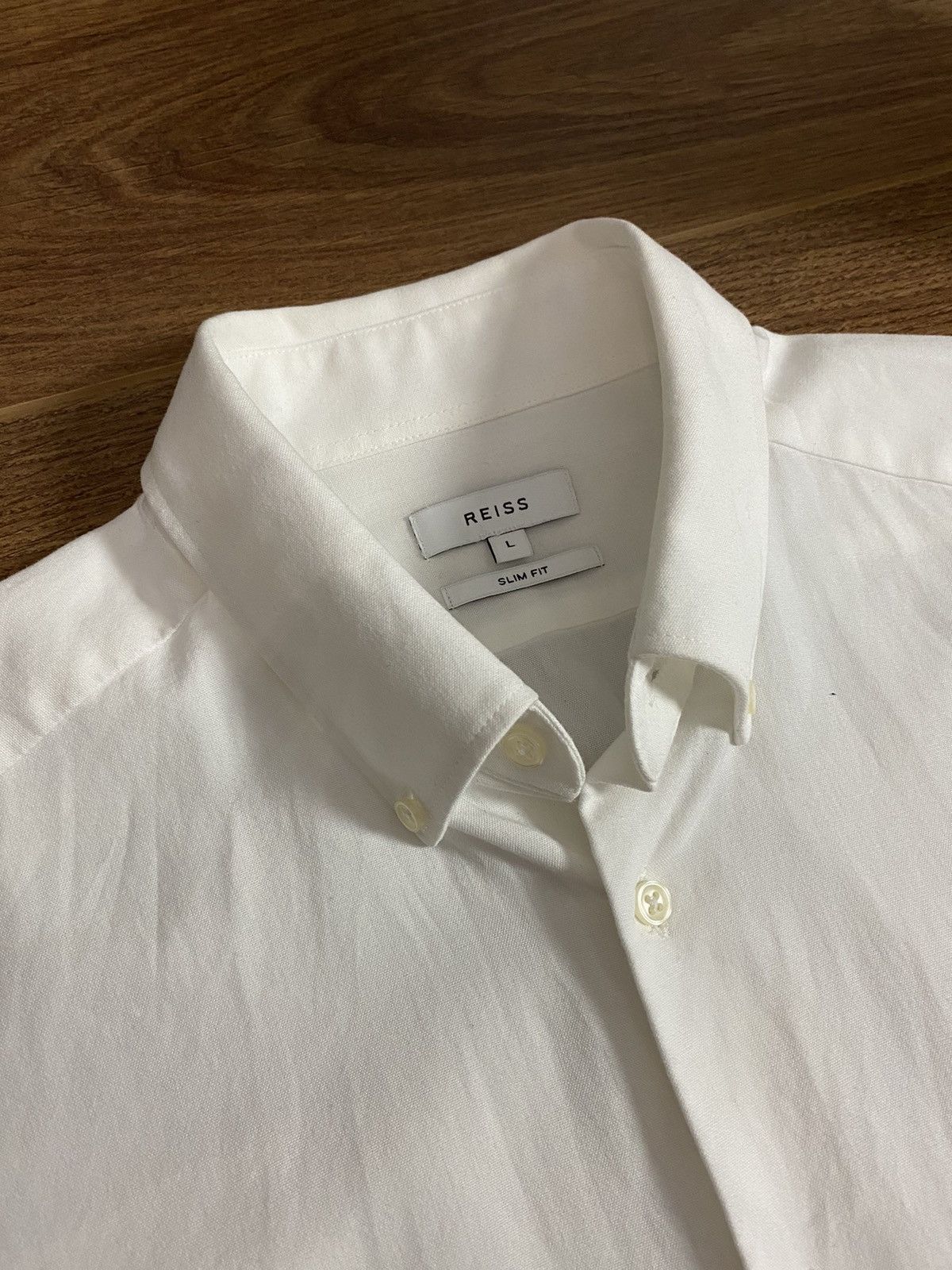 Reiss Reiss White Slim Fit Short Sleeve Shirt Size US M / EU 48-50 / 2 - 5 Thumbnail