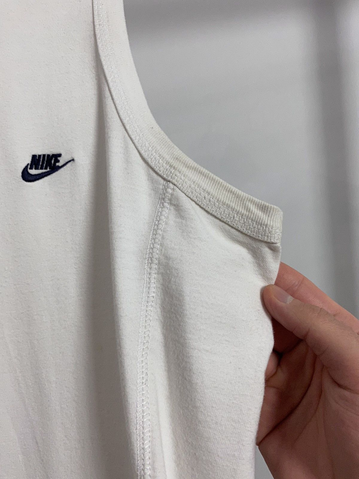 Nike × Vintage Vintage Nike White Tank Top Size US M / EU 48-50 / 2 - 5 Thumbnail