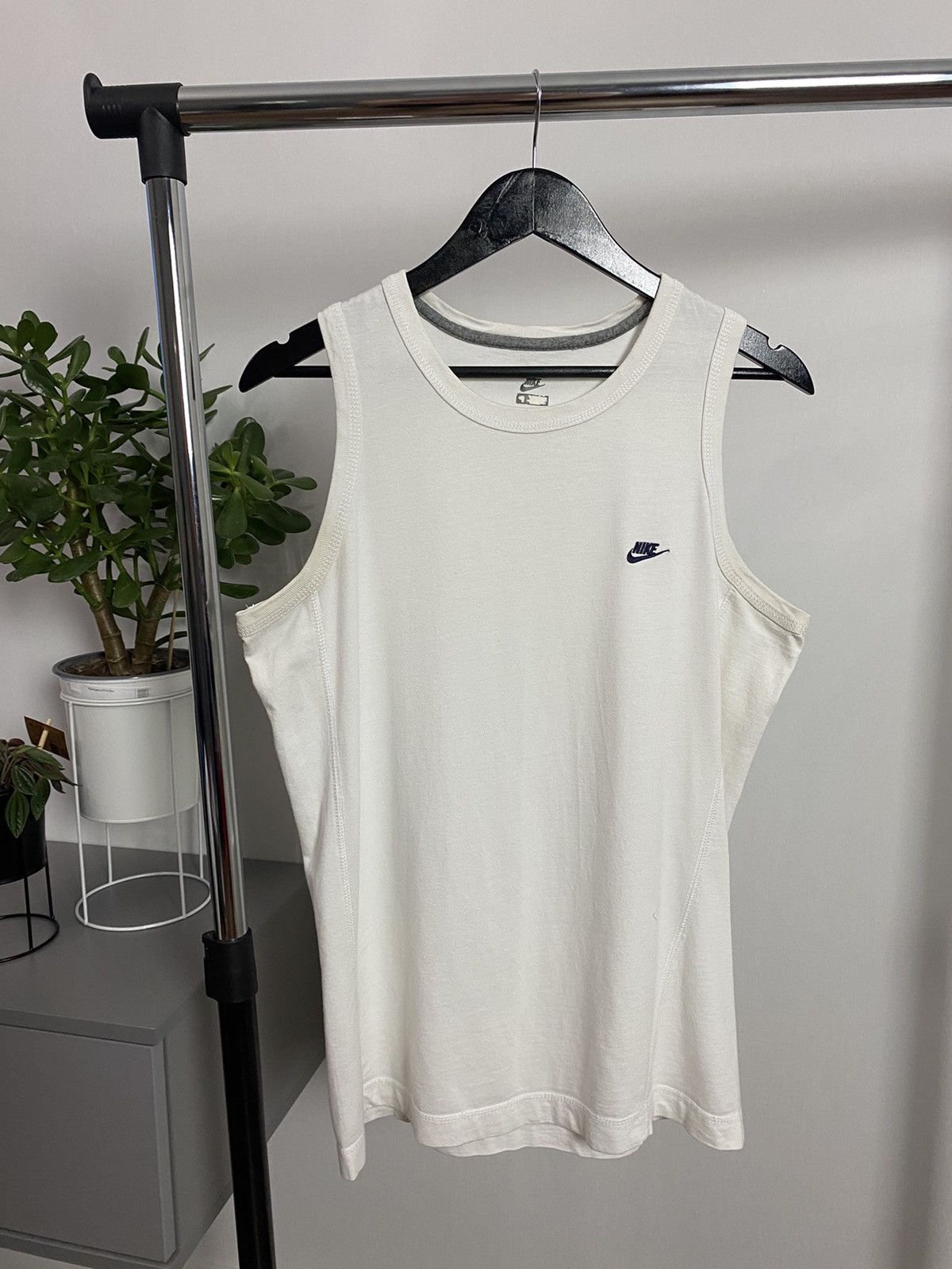 Nike × Vintage Vintage Nike White Tank Top Size US M / EU 48-50 / 2 - 1 Thumbnail