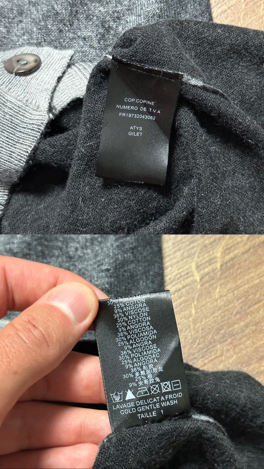 Japanese Brand × Vintage Cop Copine Aztec Tattoo Print Washed Grey Long Cardigan Size M / US 6-8 / IT 42-44 - 10 Thumbnail