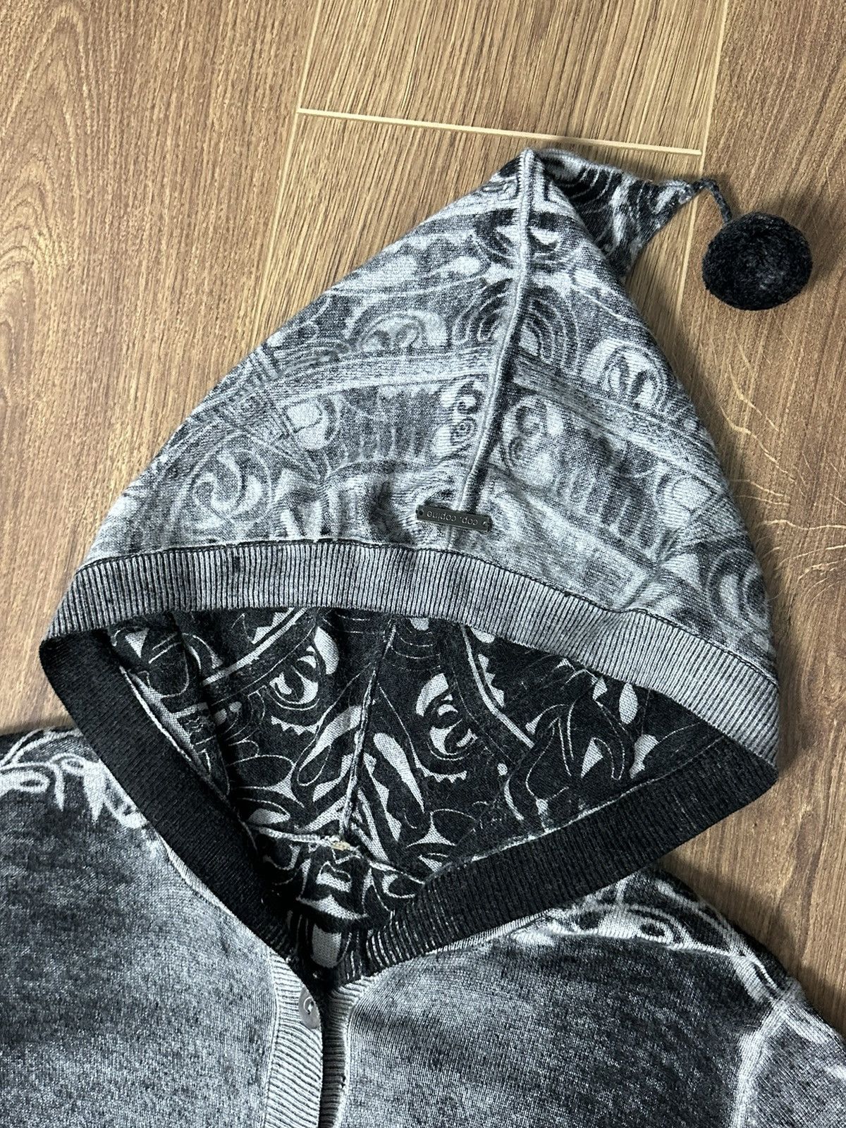 Japanese Brand × Vintage Cop Copine Aztec Tattoo Print Washed Grey Long Cardigan Size M / US 6-8 / IT 42-44 - 5 Thumbnail