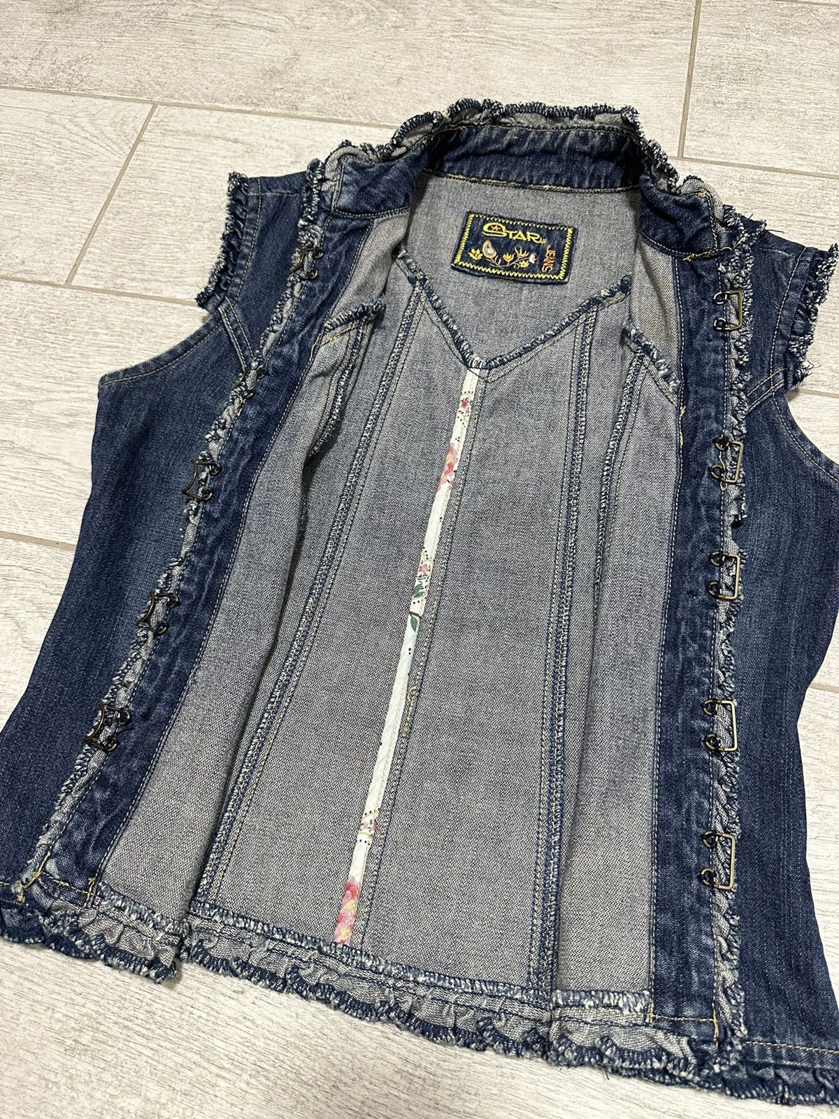 Japanese Brand × Vintage Vintage Avant-garde Denim Vest Size M / US 6-8 / IT 42-44 - 5 Thumbnail