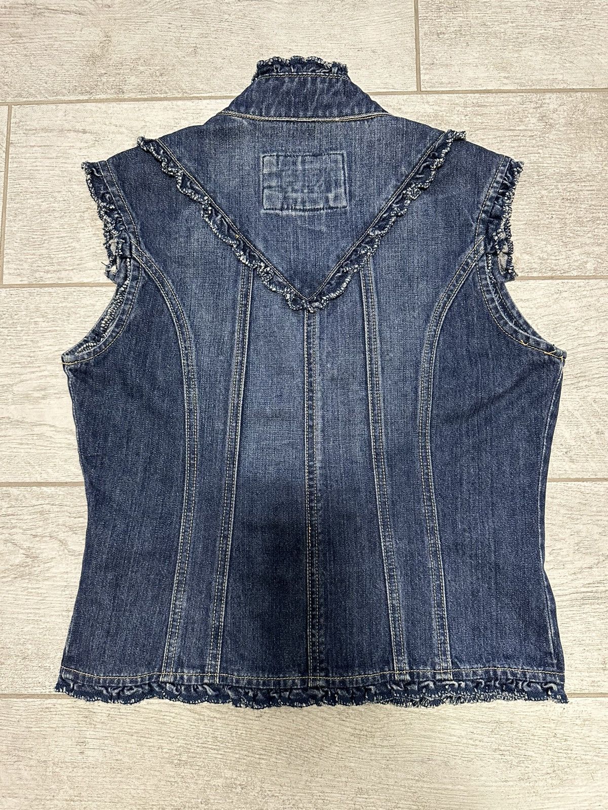 Japanese Brand × Vintage Vintage Avant-garde Denim Vest Size M / US 6-8 / IT 42-44 - 7 Thumbnail