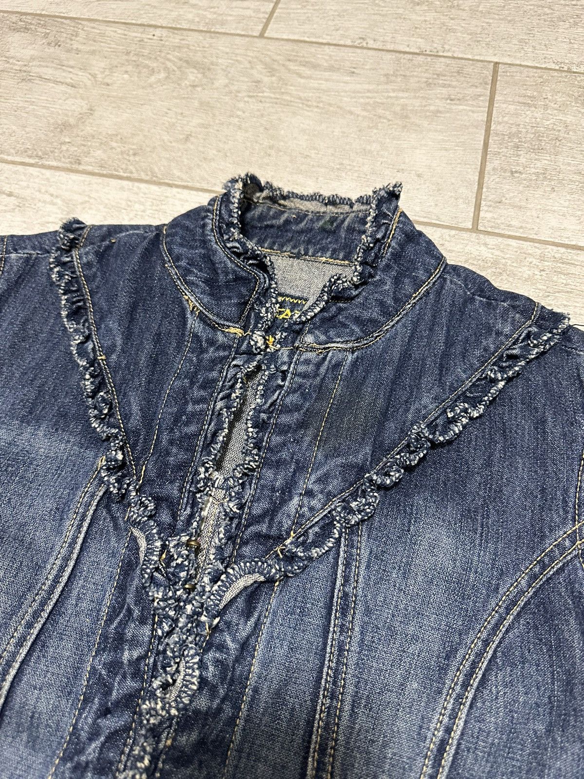 Japanese Brand × Vintage Vintage Avant-garde Denim Vest Size M / US 6-8 / IT 42-44 - 6 Thumbnail