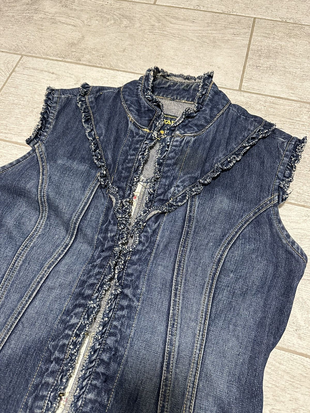Japanese Brand × Vintage Vintage Avant-garde Denim Vest Size M / US 6-8 / IT 42-44 - 4 Thumbnail
