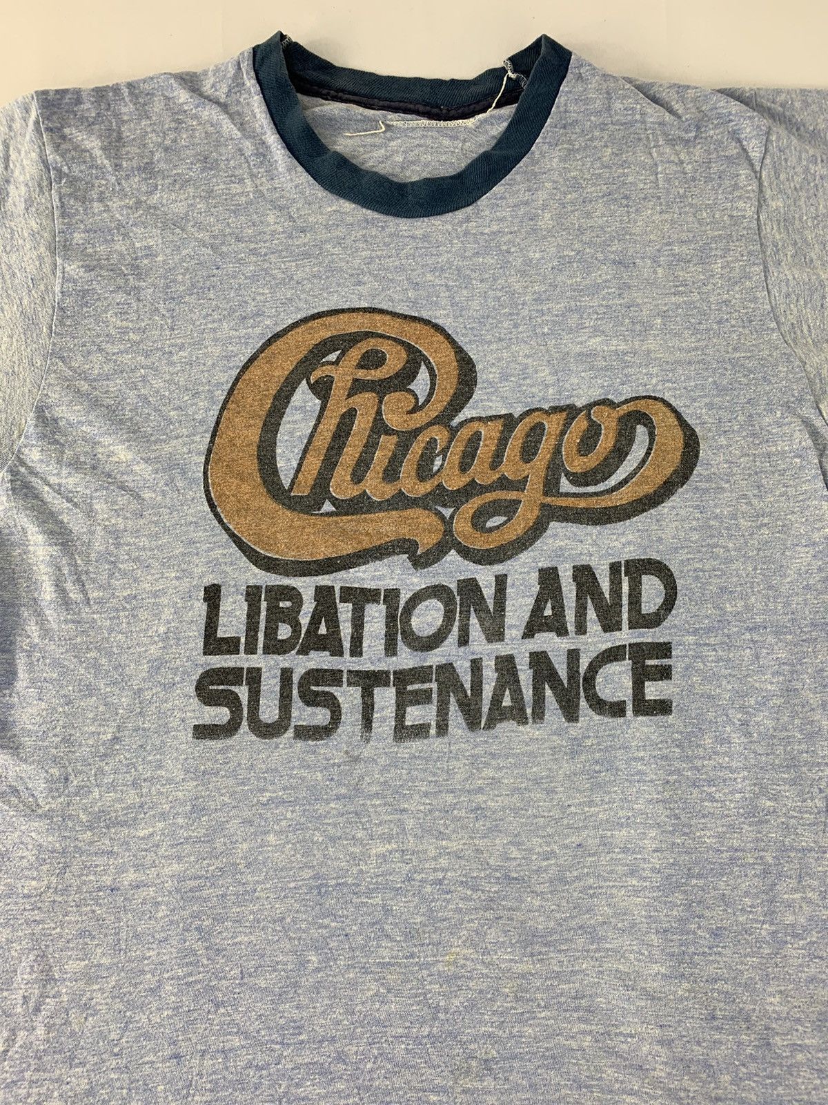 Band Tees Vintage 80s Chicago Libation And Sustenance Ringer Tee Size US M / EU 48-50 / 2 - 2 Thumbnail