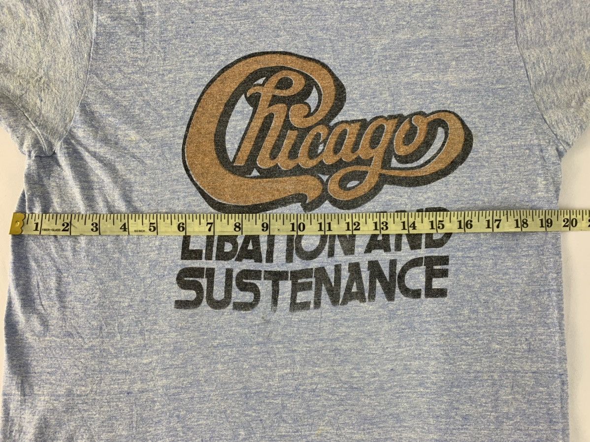 Band Tees Vintage 80s Chicago Libation And Sustenance Ringer Tee Size US M / EU 48-50 / 2 - 6 Thumbnail