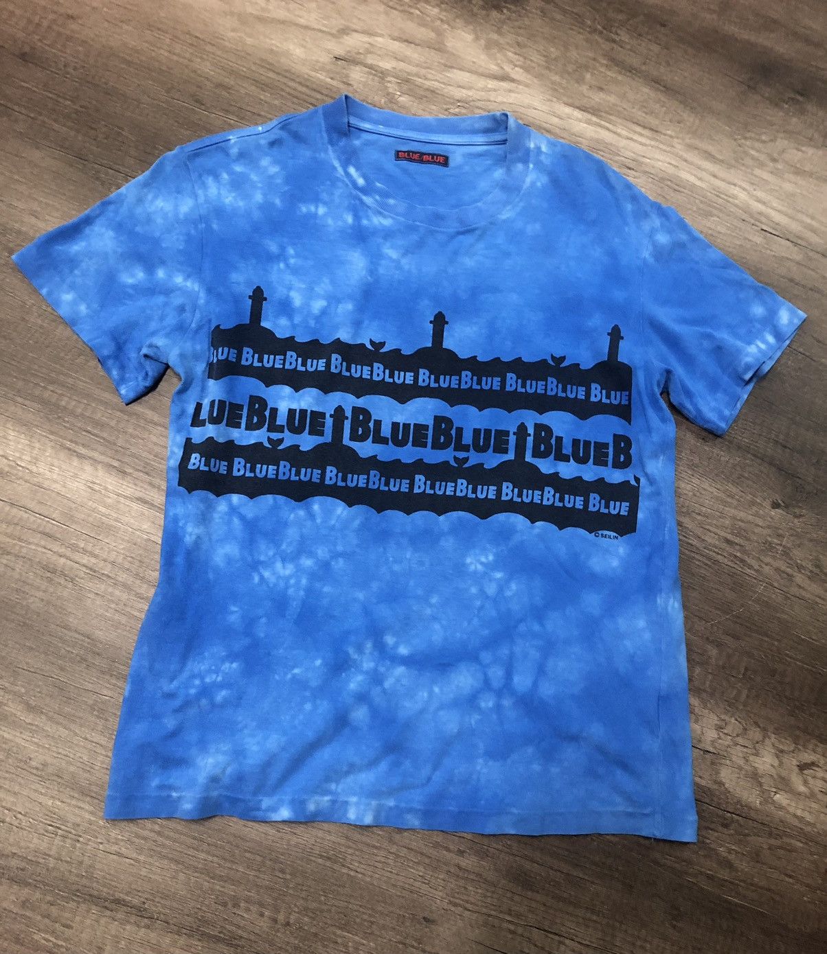 Blue Blue Japan × Japanese Brand × Vintage Vintage Blue Blue Tye Dye Tee Shirt Size US S / EU 44-46 / 1 - 4 Thumbnail