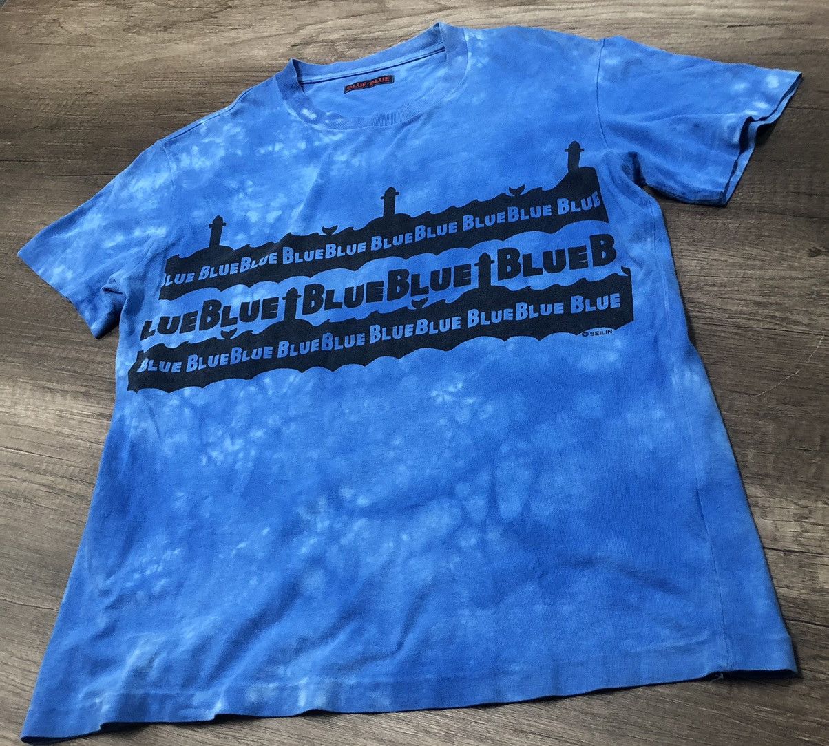 Blue Blue Japan × Japanese Brand × Vintage Vintage Blue Blue Tye Dye Tee Shirt Size US S / EU 44-46 / 1 - 7 Thumbnail