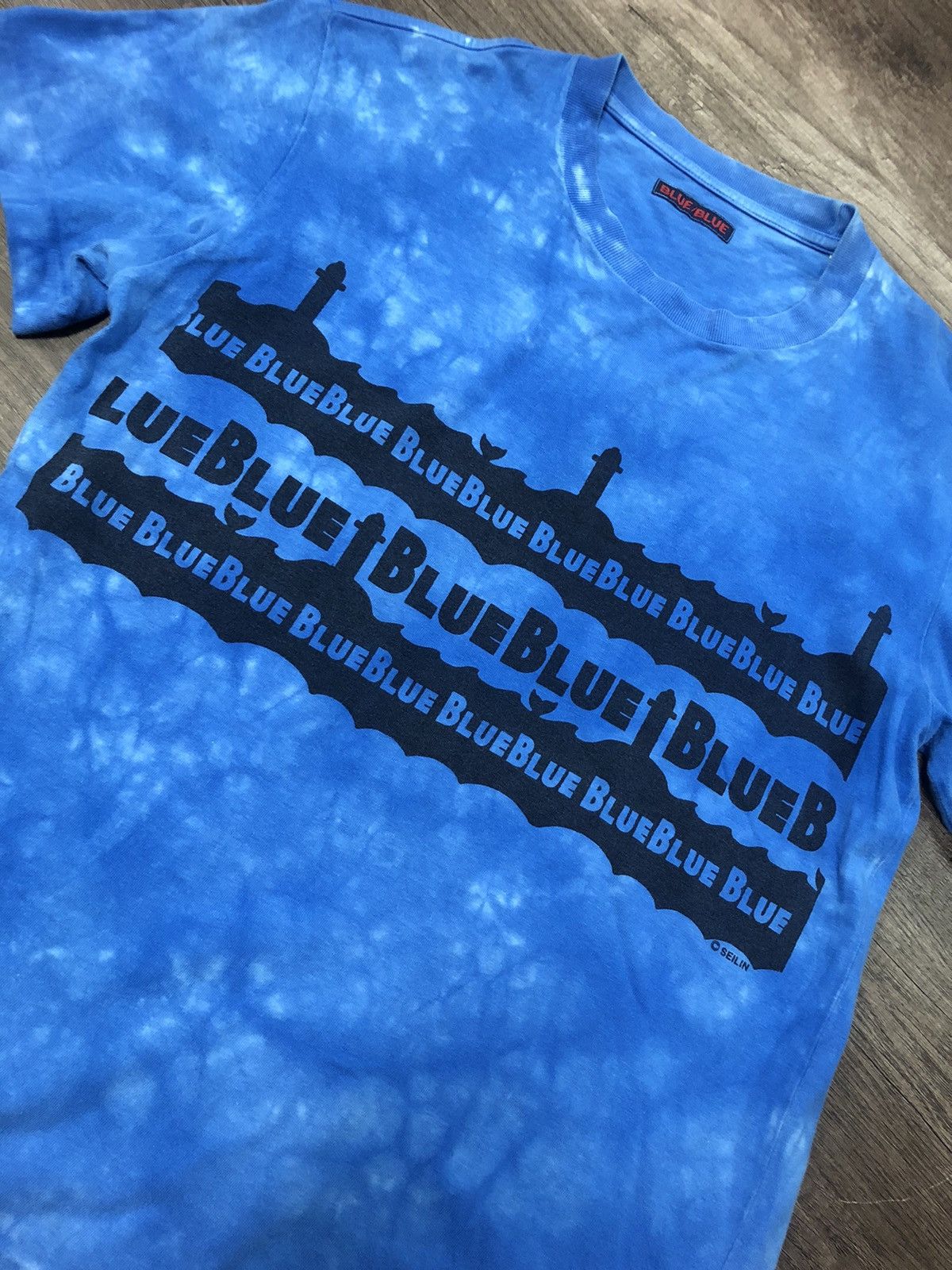 Blue Blue Japan × Japanese Brand × Vintage Vintage Blue Blue Tye Dye Tee Shirt Size US S / EU 44-46 / 1 - 5 Thumbnail