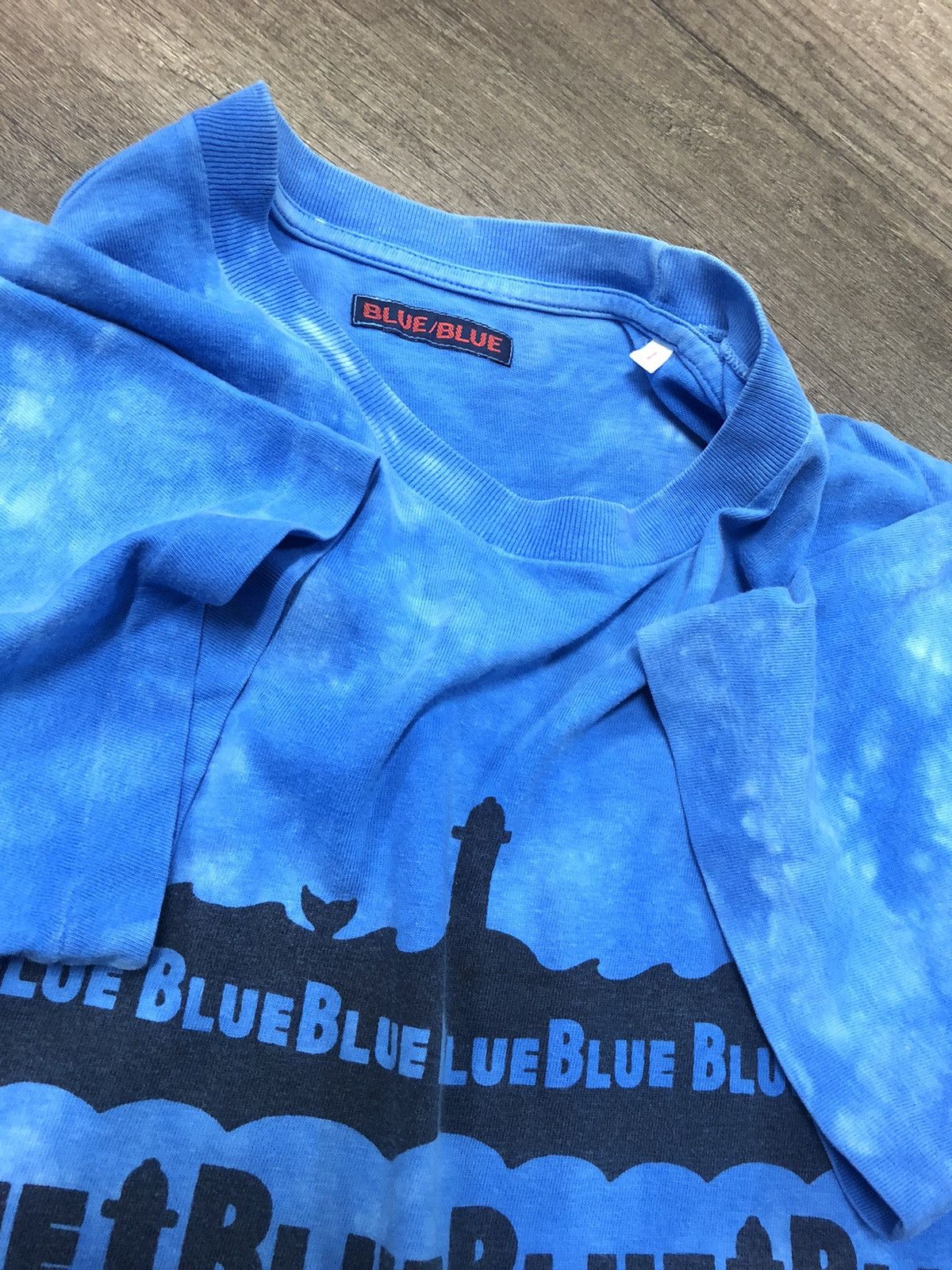 Blue Blue Japan × Japanese Brand × Vintage Vintage Blue Blue Tye Dye Tee Shirt Size US S / EU 44-46 / 1 - 3 Thumbnail