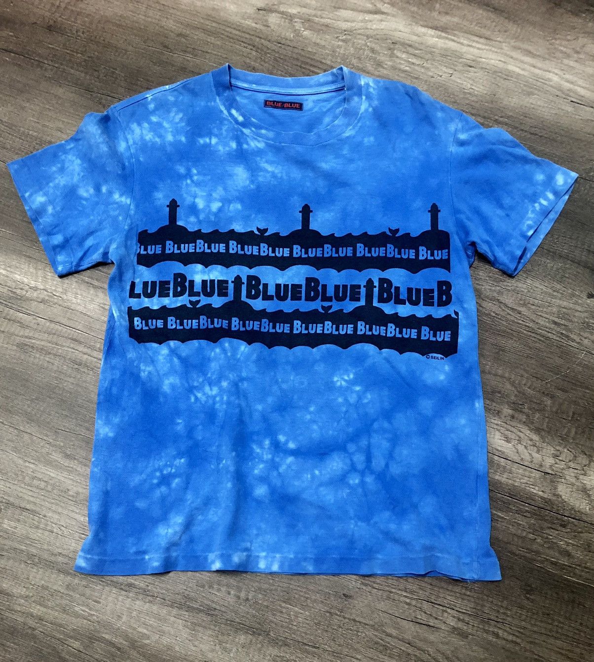 Blue Blue Japan × Japanese Brand × Vintage Vintage Blue Blue Tye Dye Tee Shirt Size US S / EU 44-46 / 1 - 1 Thumbnail