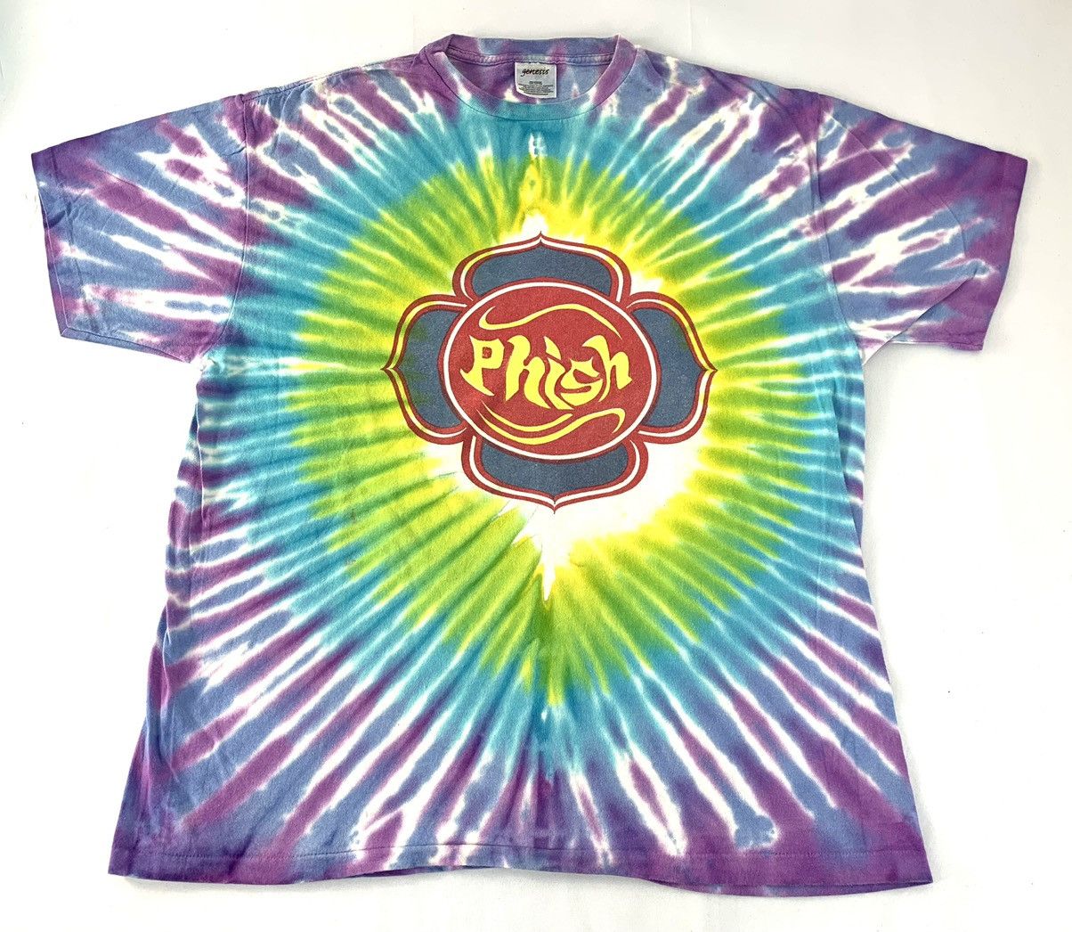 Vintage 90s Phish Lemon Wheel Festival 1998 Tour Tye Dye Tee