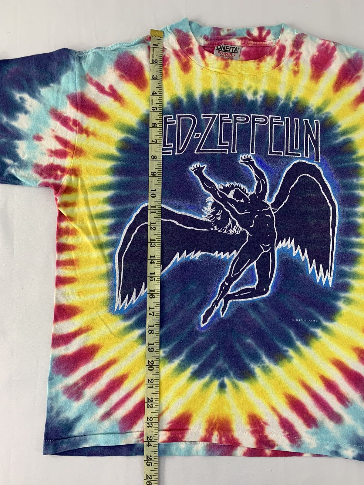 Band Tees Rare 90s Led Zeppelin Icarus Multicolour Tye Dye Ovp Tee Size US L / EU 52-54 / 3 - 8 Thumbnail
