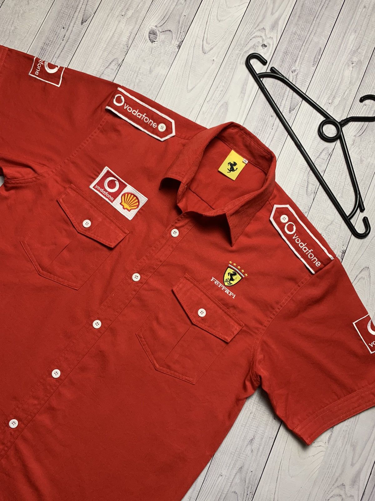 Ferrari × Vintage Vintage Ferrari shirt racing Vodafone shell Size US XL / EU 56 / 4 - 3 Thumbnail