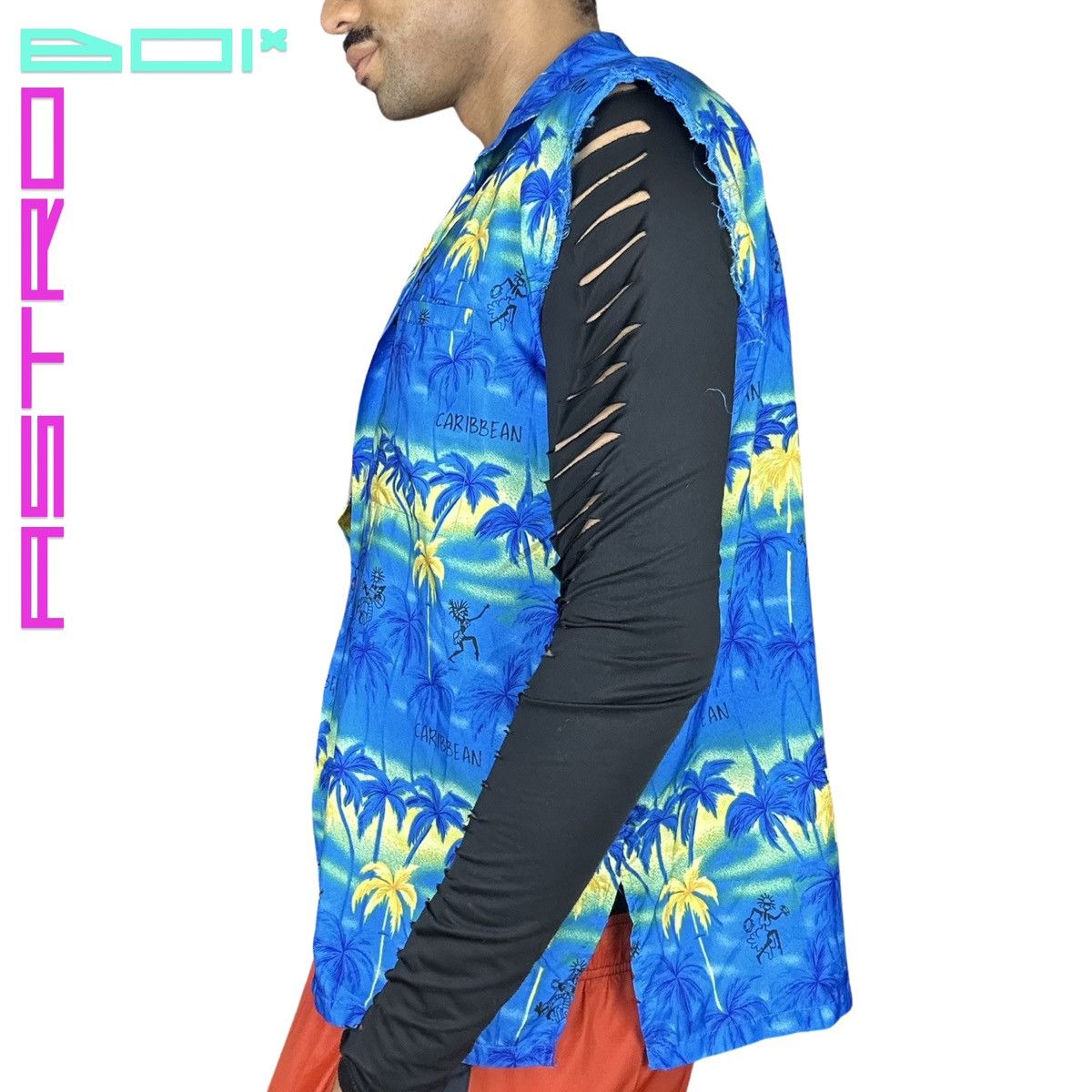 Vintage ASTROBOI* ASYMMETRIC BAHAMAS 🇧🇸 SHIRT Size US L / EU 52-54 / 3 - 7 Thumbnail