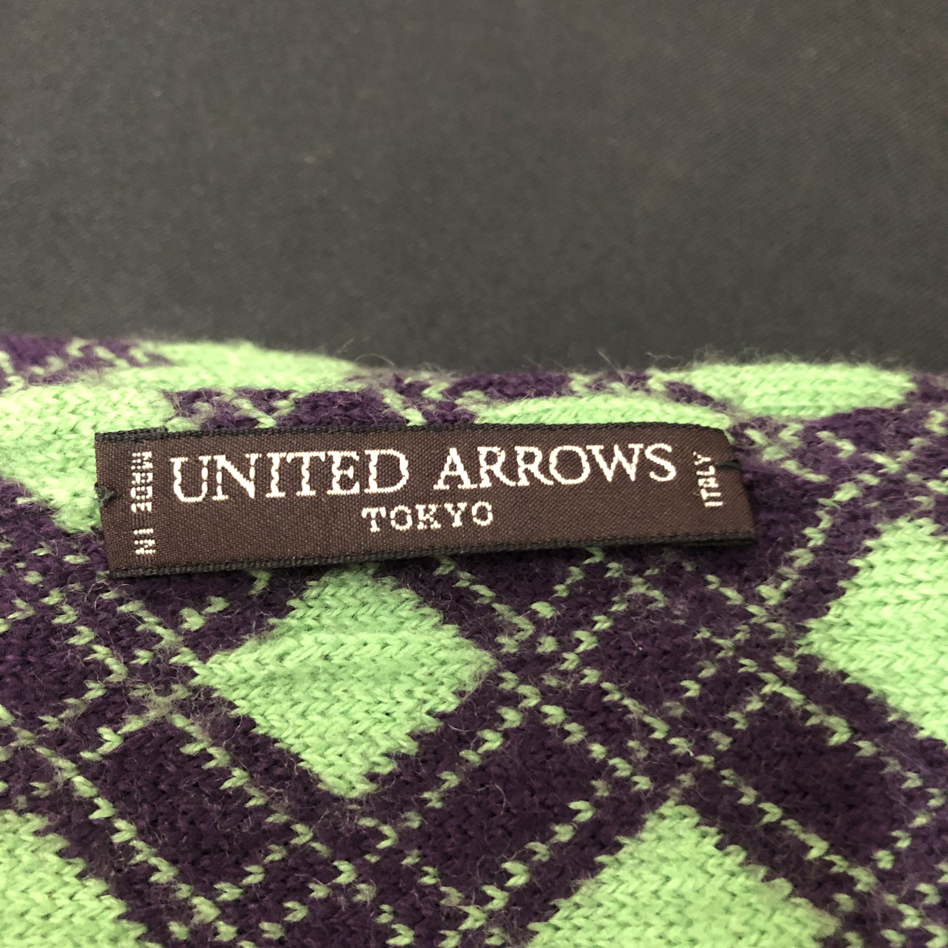 United Arrows United Arrows Argyle Wool Scarf Muffler V786 Size ONE SIZE - 4 Thumbnail