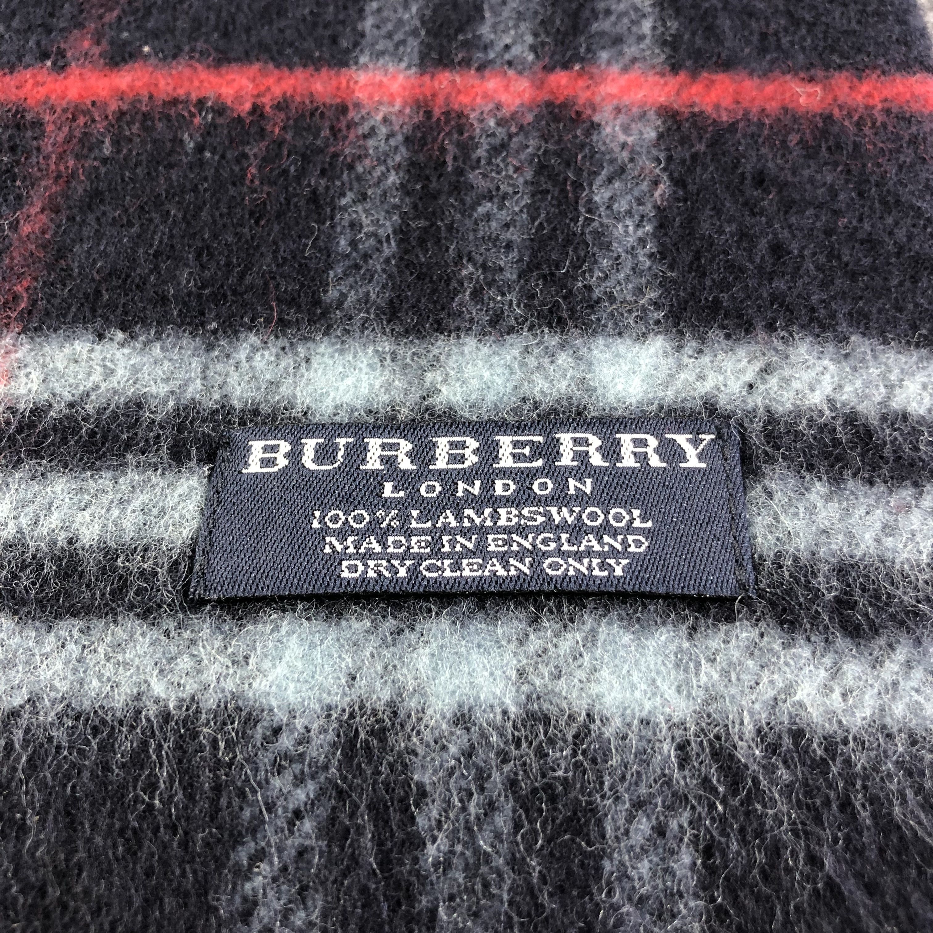 Burberry Burberry Blue Nova Check Wool Scarf Muffler V1597 Size ONE SIZE - 4 Thumbnail