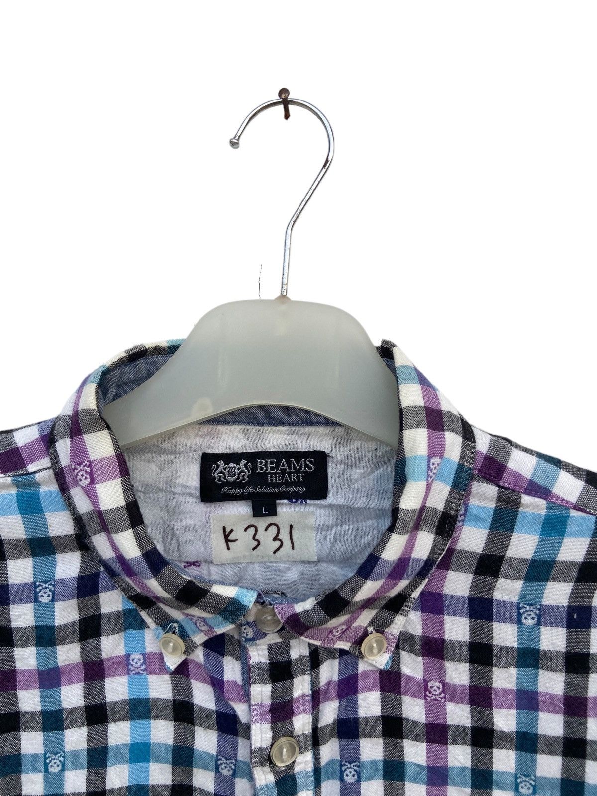 Beams Plus Beams Checkered Skull Design Flannel Size US L / EU 52-54 / 3 - 3 Thumbnail