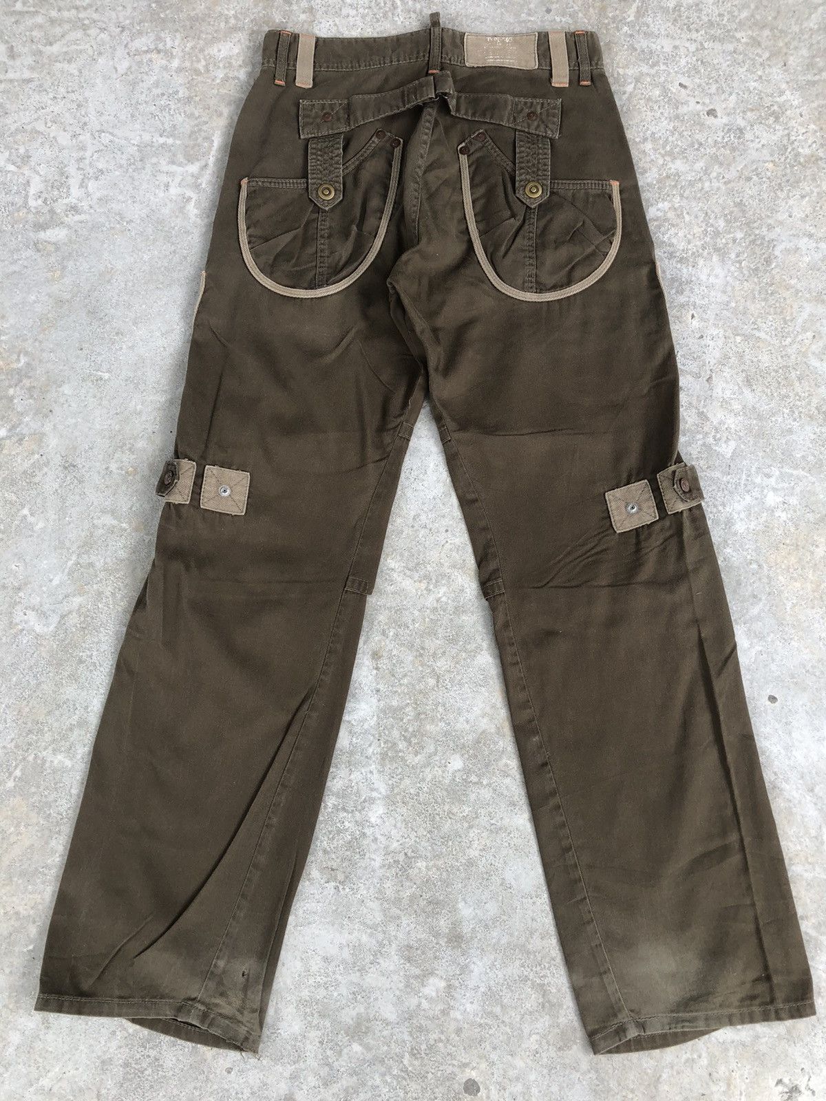 If Six Was Nine Edwin 505 Flared Pants Cargo Pants Tactical Multipocket Size US 31 - 2 Thumbnail