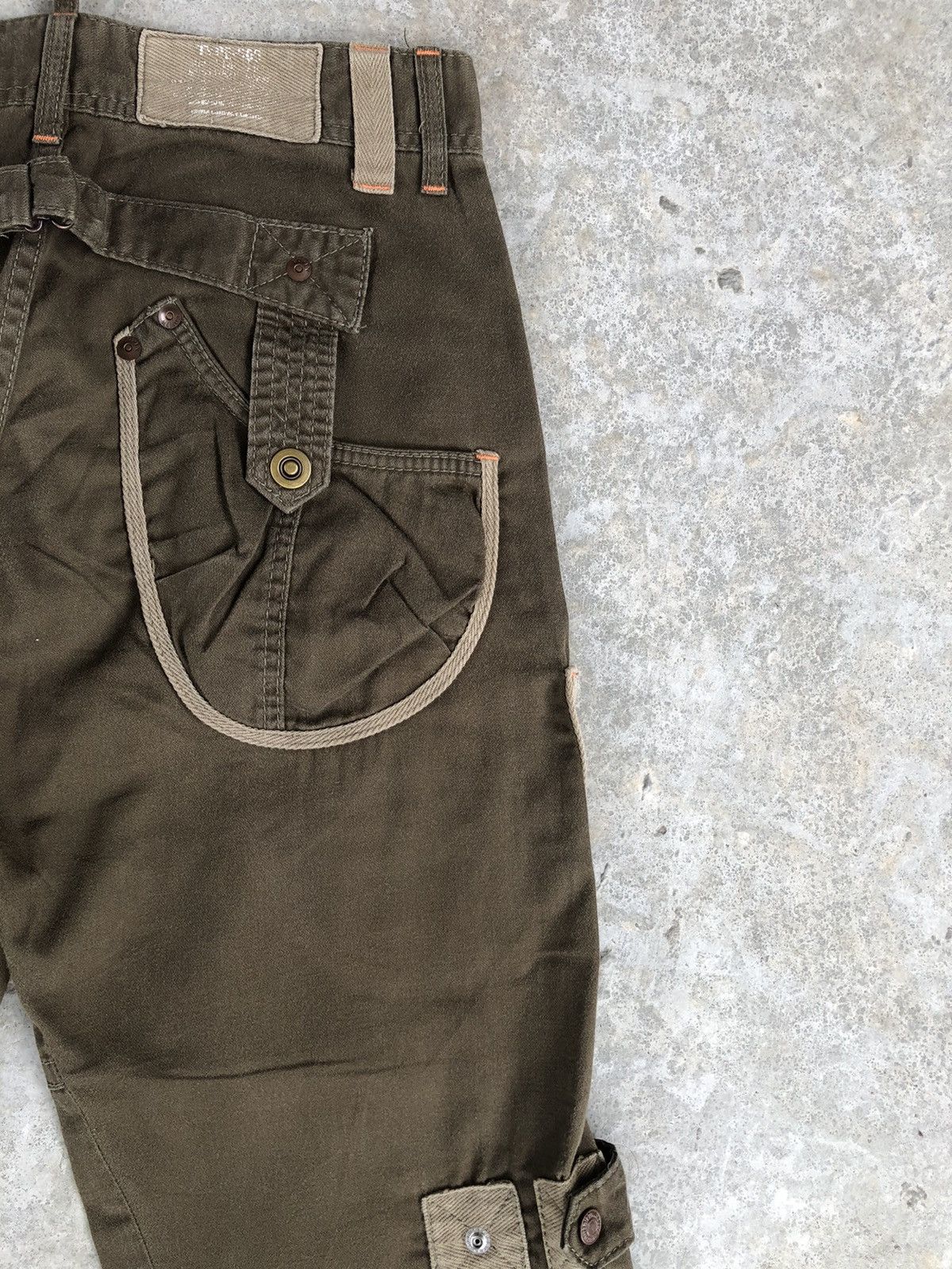 If Six Was Nine Edwin 505 Flared Pants Cargo Pants Tactical Multipocket Size US 31 - 10 Thumbnail